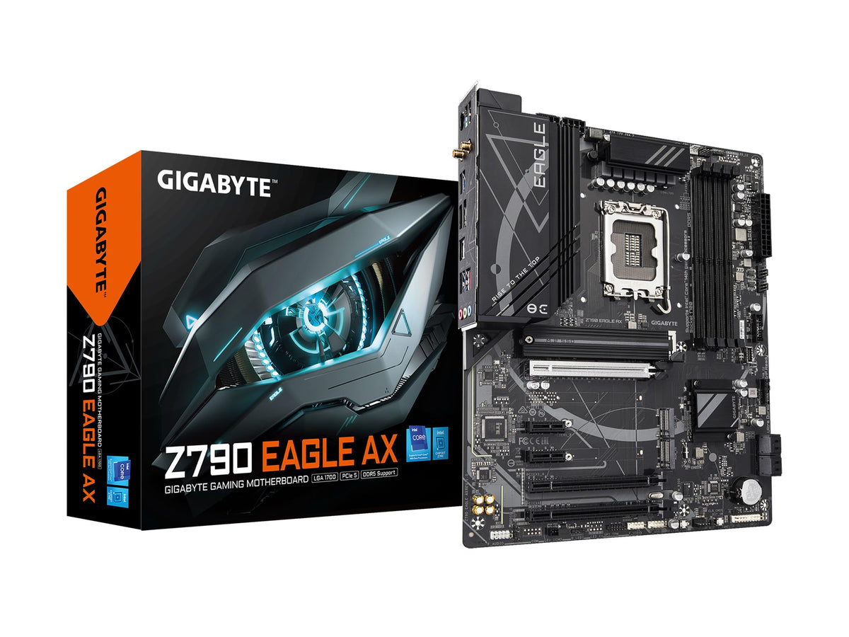 Gigabyte Z790 Eagle Ax Lga 1700 Intel Z790 Atx Motherboard With Ddr5, M.2, Pcie 5.0, Usb 3.2 Gen2X2 Type C, Intel Wi Fi 6E, 2.5G