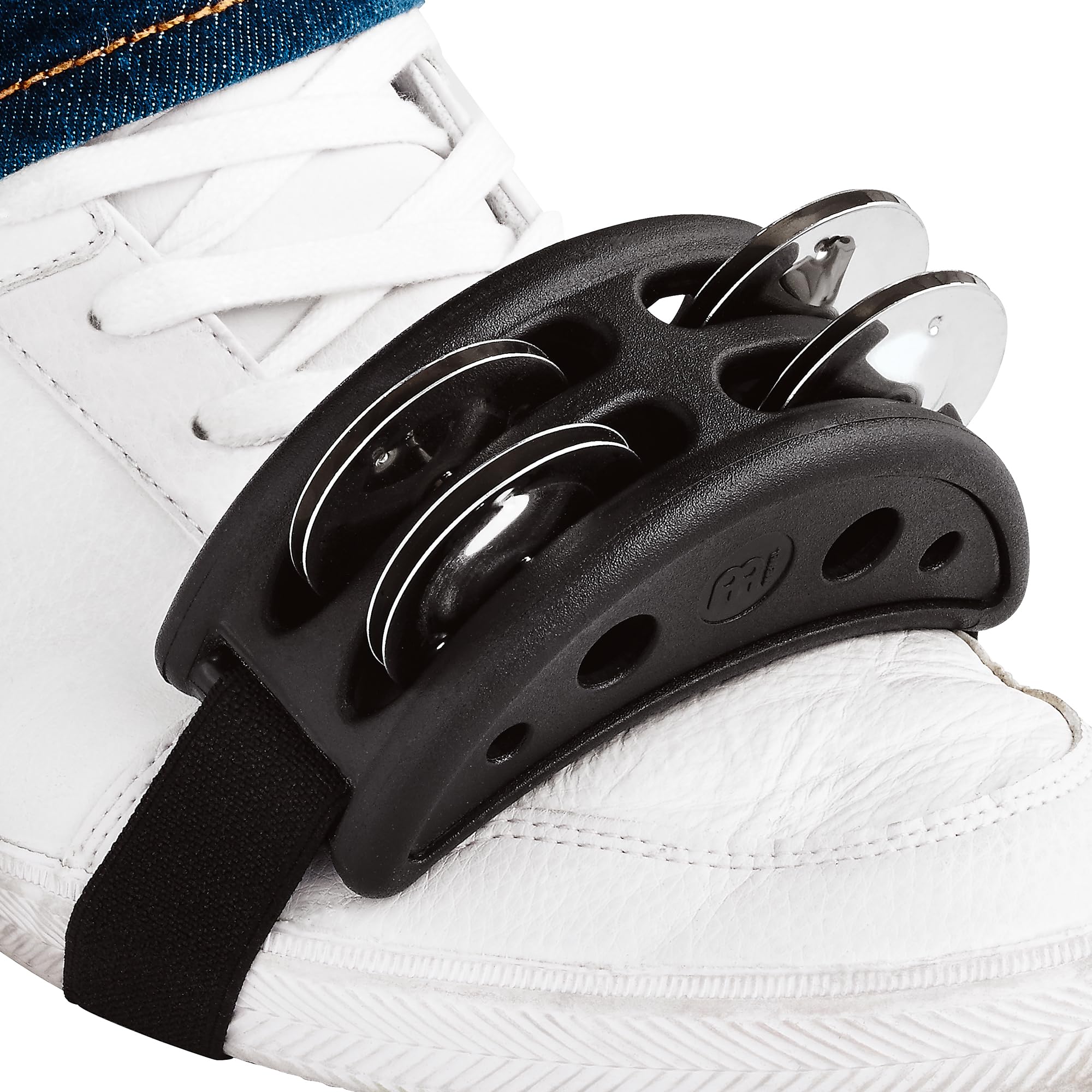 Meinl Percussion Compact Foot Tambourine With Stainless Steel Jingles Not Made In China Accompaniment For Cajon Gigs, 2 Year War