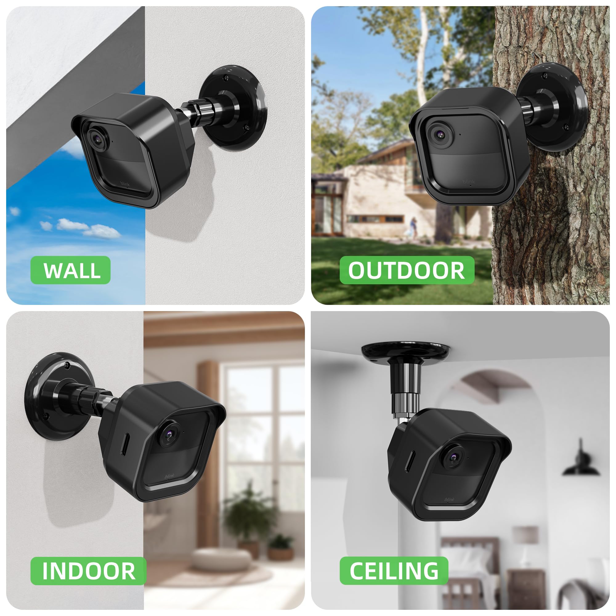 Wall Mount For Blink 4 (4Th Gen) Outdoor Camera, Mofad 3 Pack Weatherproof Protective Case & 360� Adjustable Mount With The Outlet Wall Mount For Sync Module 2 (Camera Not Included)