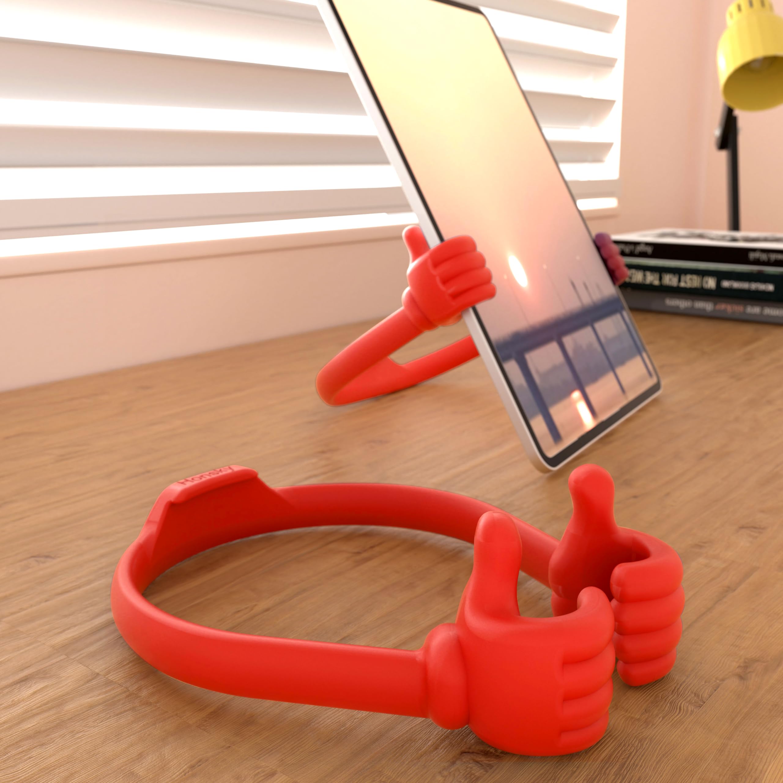 Honsky Thumbs Up Cell Phone Stand Holder, Tablet Stand Cradle For Desk Desktop Smartphone Cellphone Mobile Phone Tablets   Unive