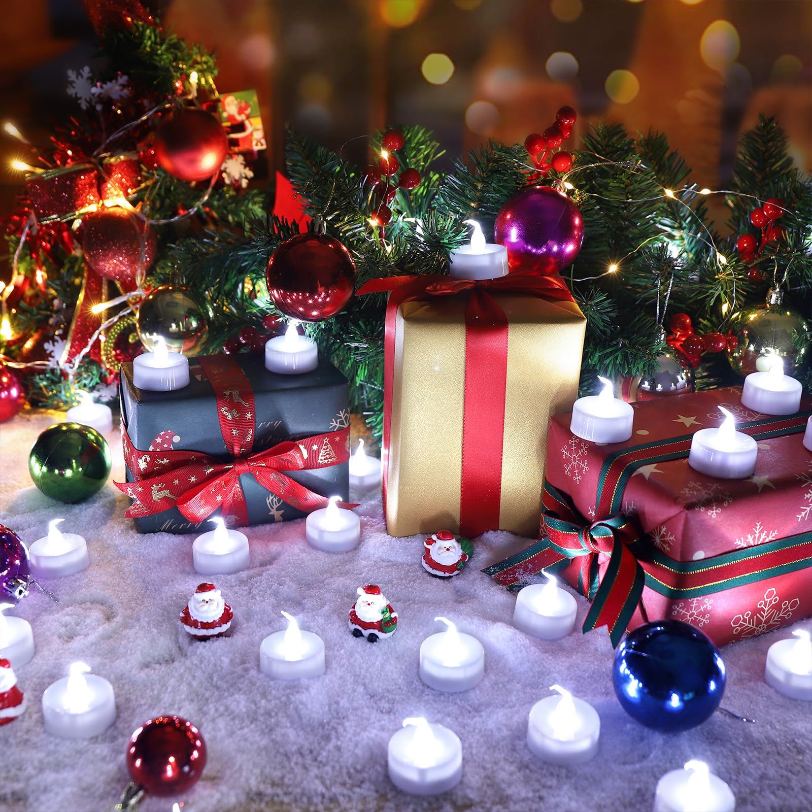 Topstone Remote Controlled Led Tea Light,White Flickering Bulb,Long Lasting Battery Operated Led Votive Candle With Timer,Pack O