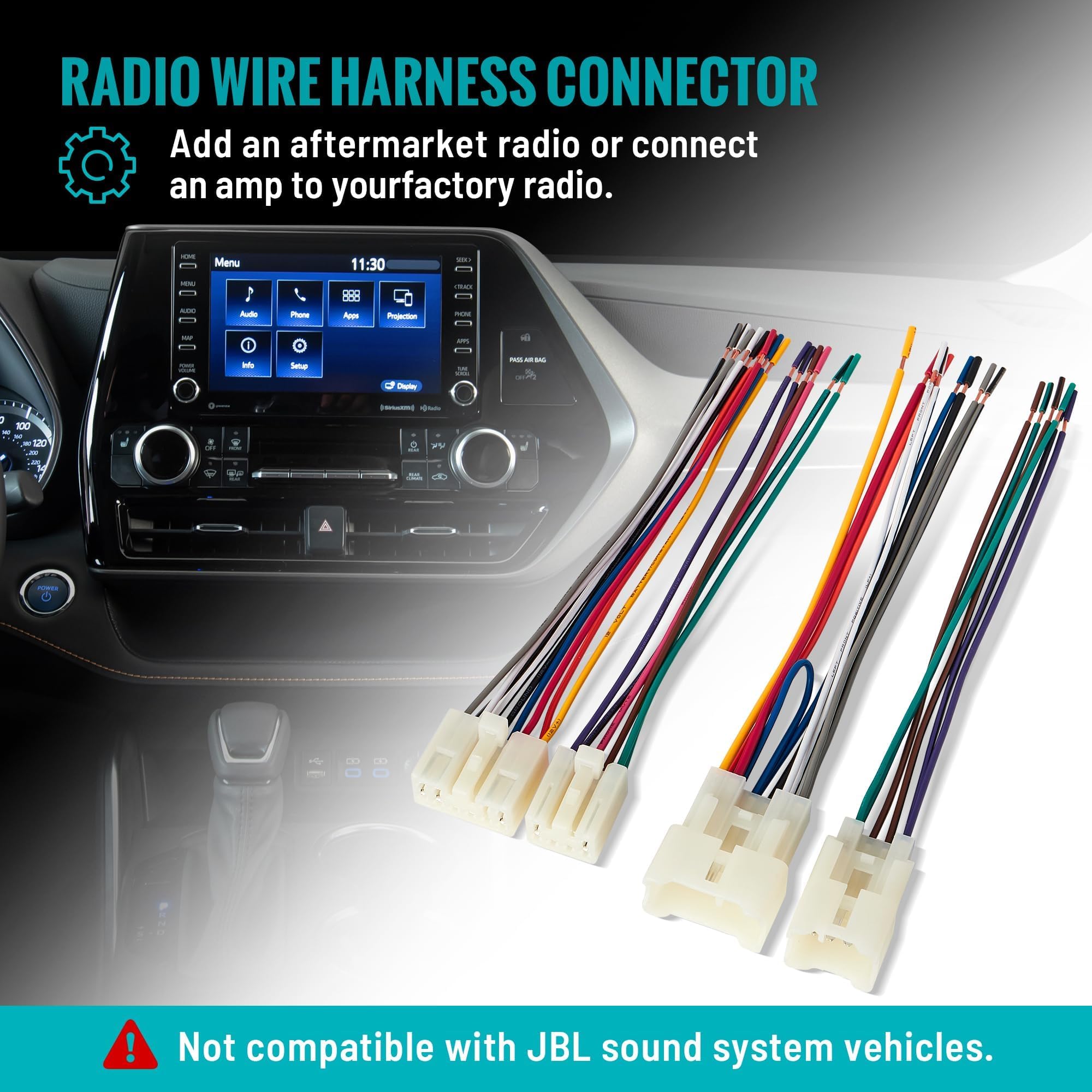 Nuith Radio Wiring Harness Compatible With 2010-2019 Subaru/1992-2019 Toyota Non-Jbl System Radio, Male+Female Stereo Wiring Har