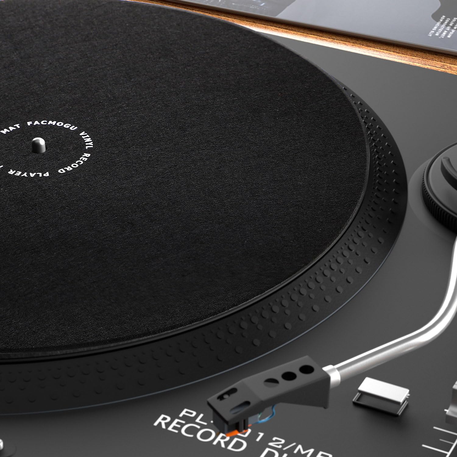 Facmogu 12 Inch Wool Turntable Slipmat, Anti Vibration Record Platter Mat For Phonograph Lp Vinyl Player
