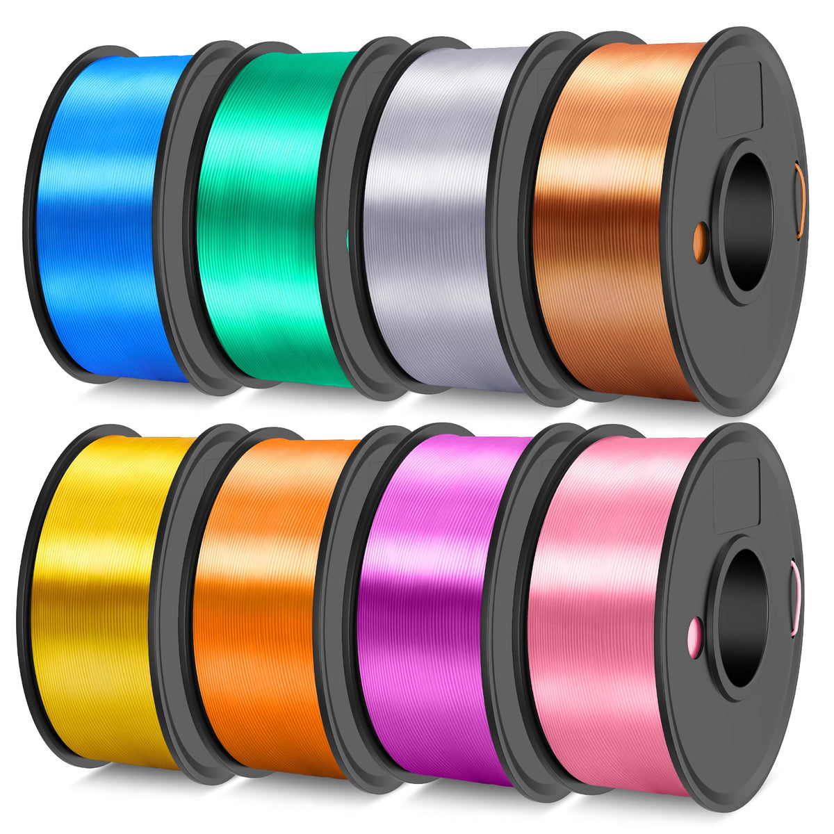 Shiny Filaments TECBEARS Silk Filament 1.75, Shiny Silk PLA Filament, 3D Printer Filam ...