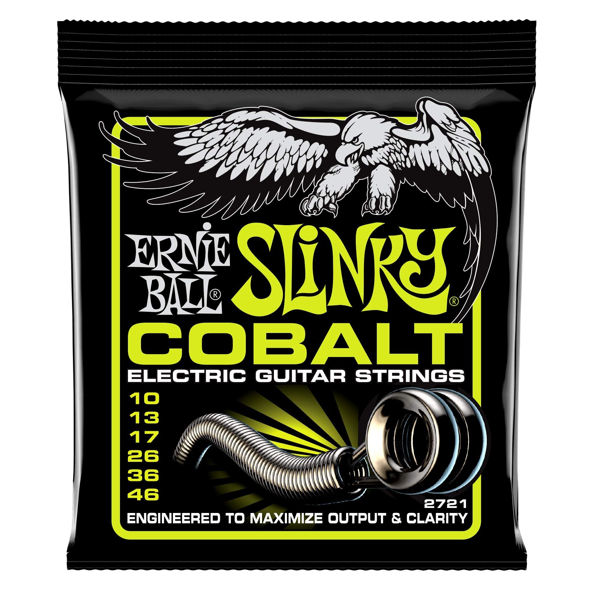 Ernie Ball Regular Slinky Cobalt Electric Guitar Strings, 10 46 Gauge (P02721)