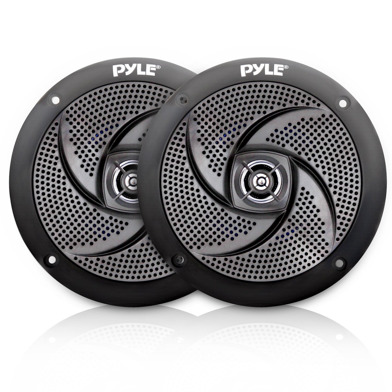 SereneLife Pyle Low-Profile Waterproof Marine Speakers - 100W 4 Inch 2 Way 1 Pair Slim Style Waterproof and Weather Resistant Ou