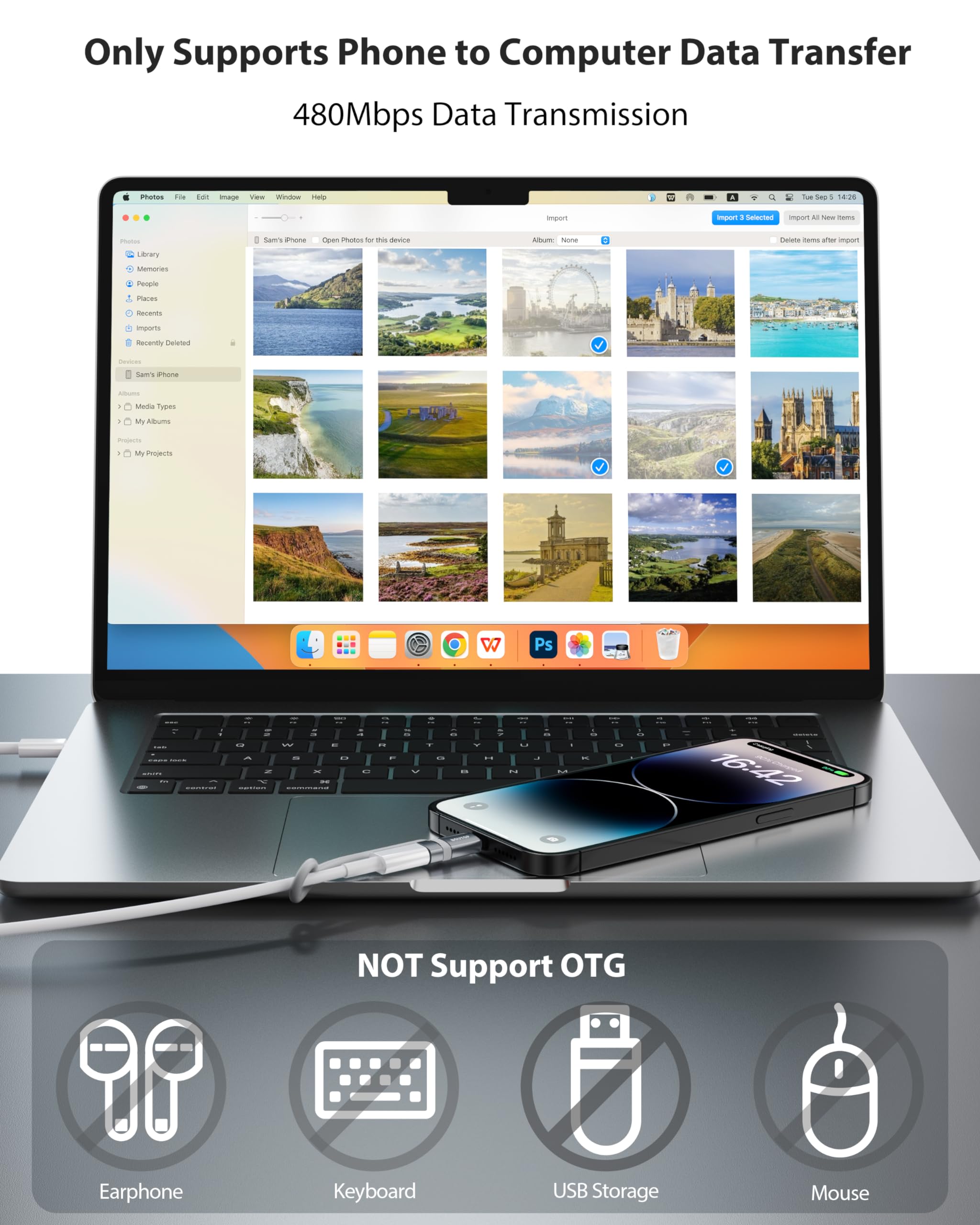 Boutop [Mfi Certified] Usb C To Lightning Adapter Support 36W Pd Fast Charging With Anti Loss Design Compatible With Iphone Gray