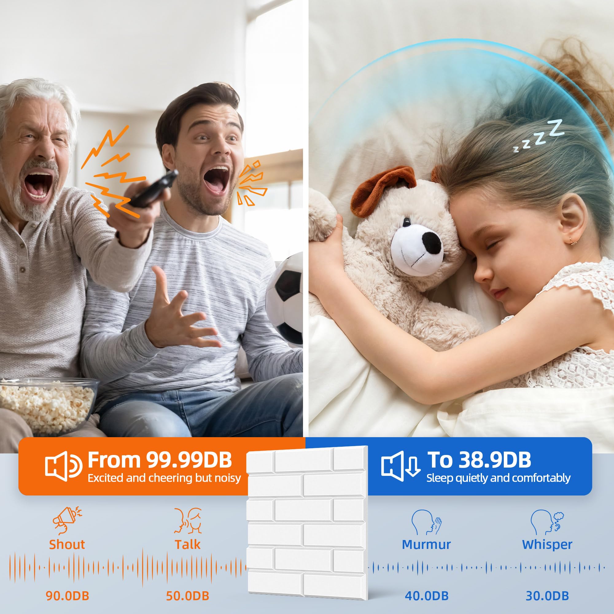 12 Pack Acoustic Panels With Self Adhesive, 12'' X 12'' X 0.4'' High Density Sound Proof Foam Panels For Walls, Soundproof Wall