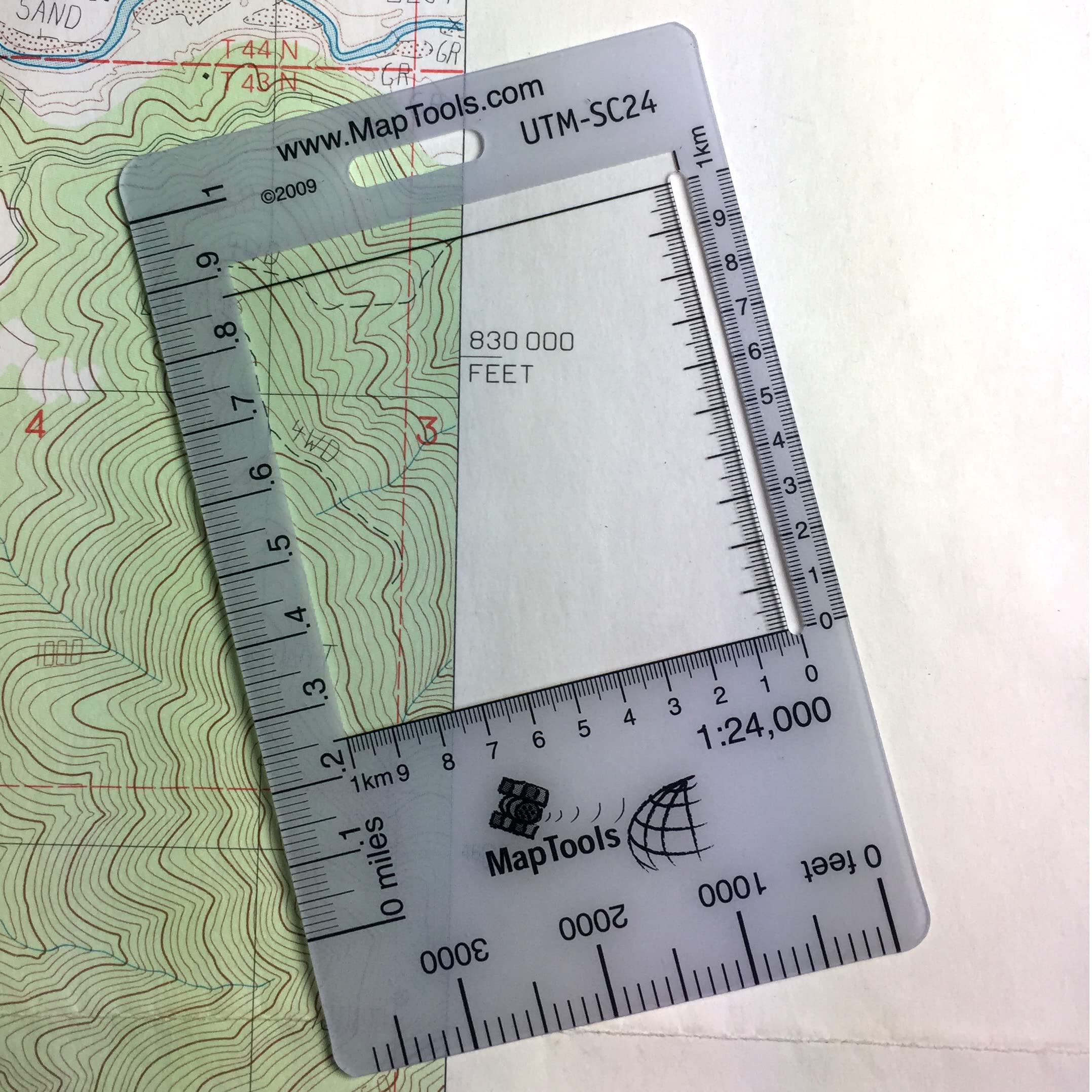 1:24,000 Credit Card Sized Utm Slot Tool