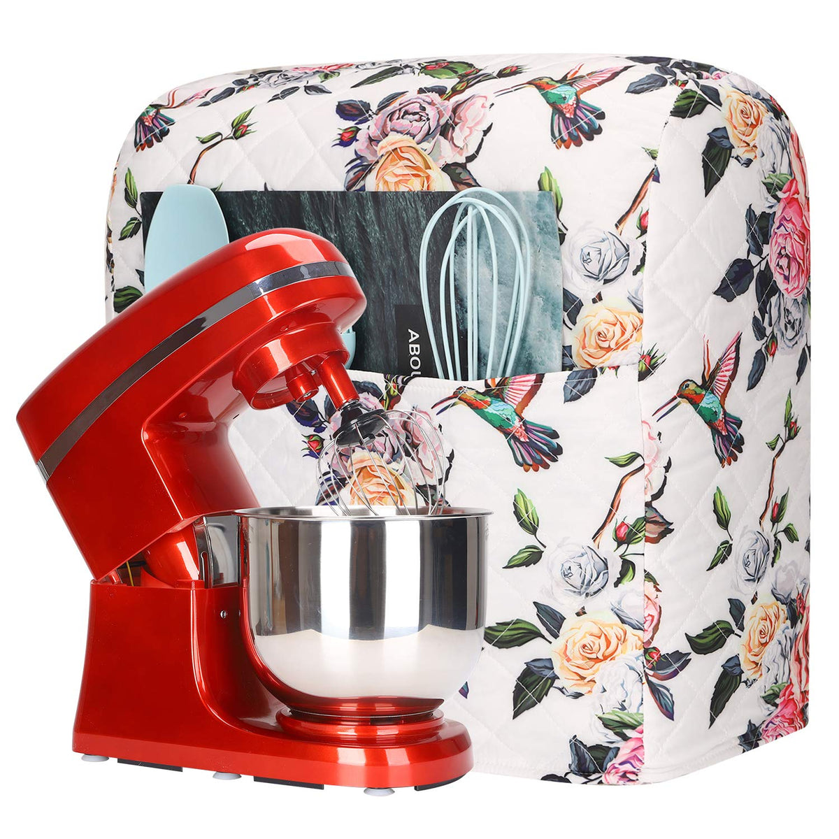 Kitchen Aid Mixer Cover With Pockets,Kitchen Stand Mixer Cover Compatible With 5 8 Quart Kitchenaid Hamilton Mixers,Kitchen Aid