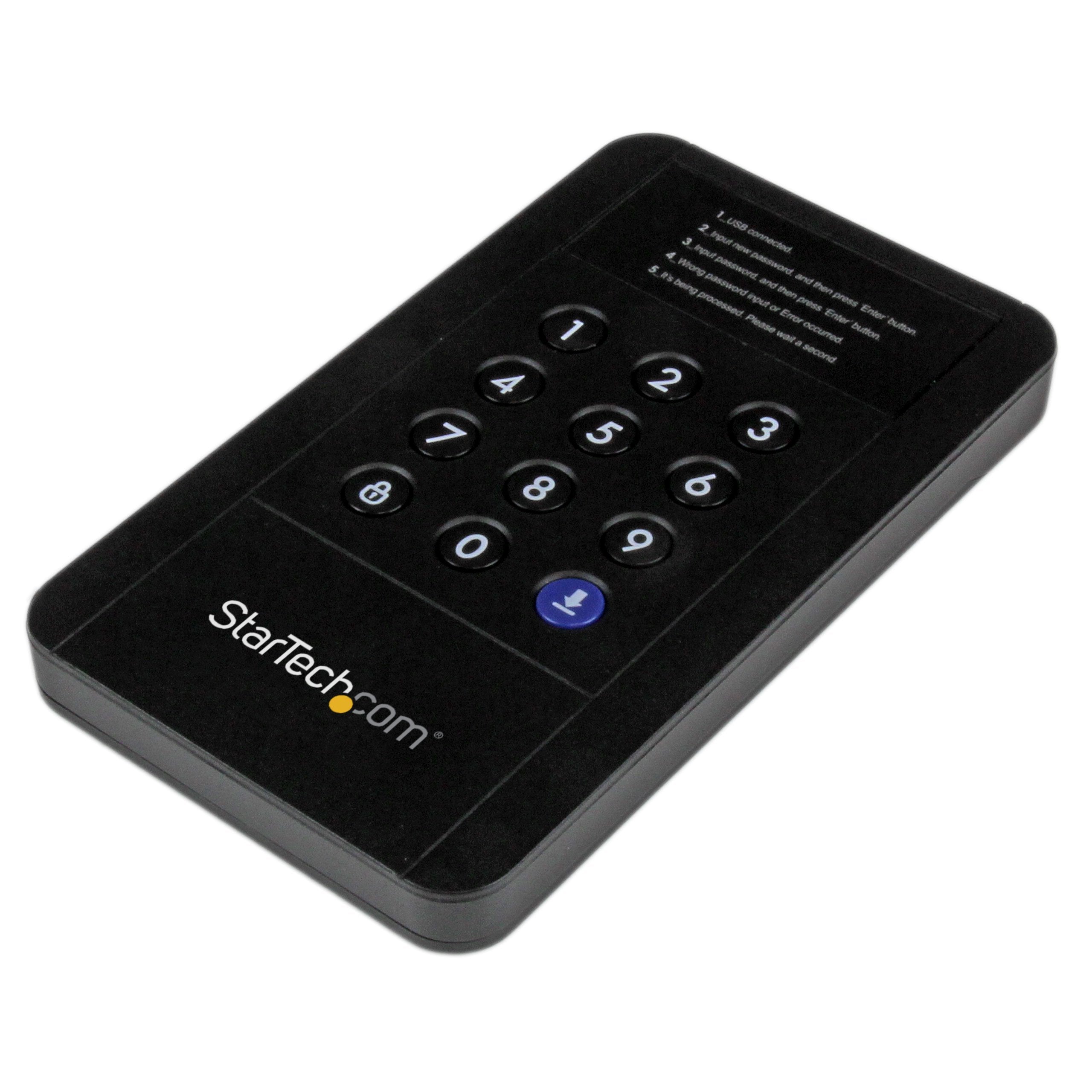 Startech S2510Bu3Pwps 2.5 Inch Usb 3.0 Encrypted External Hard Drive Enclosure