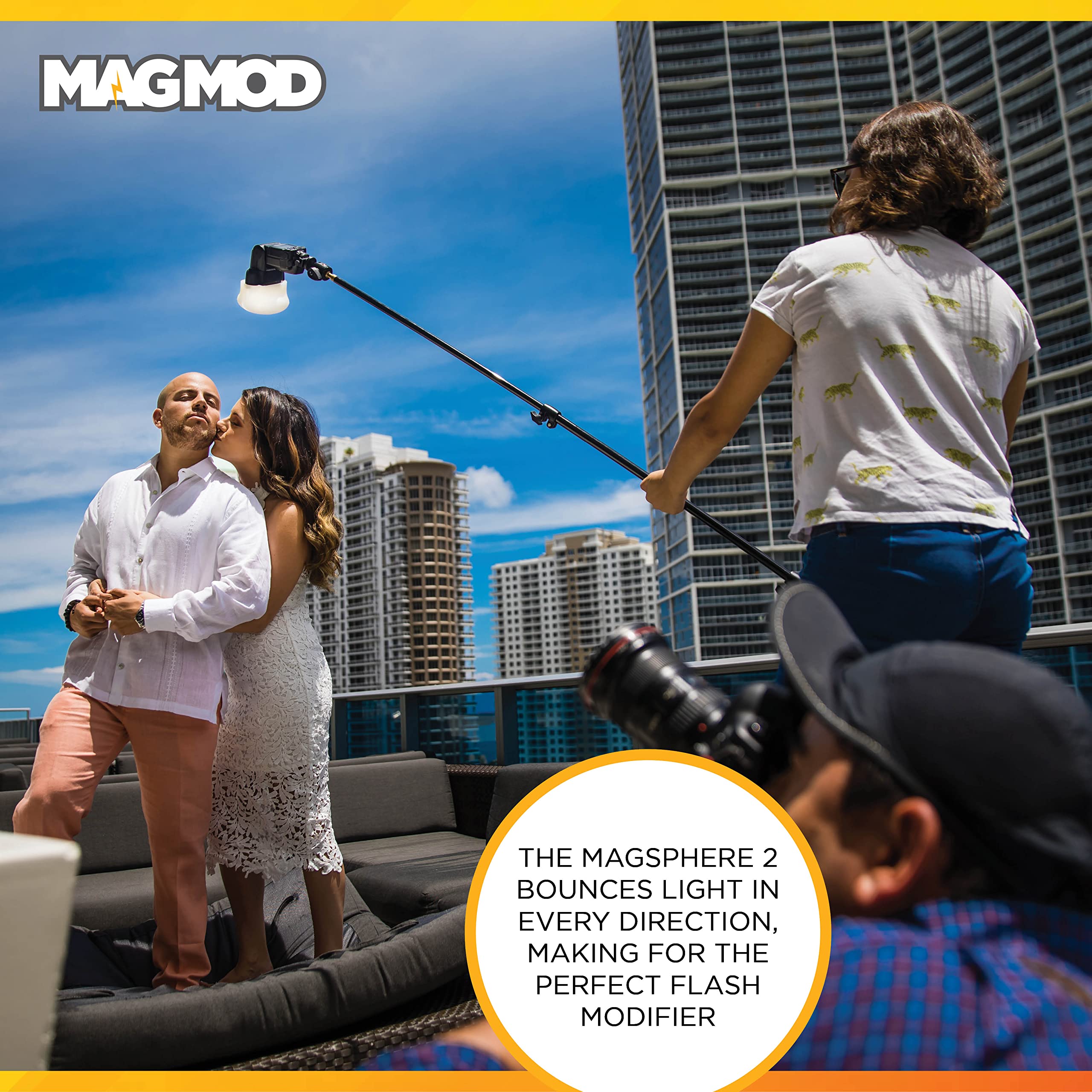 Magsphere 2 Flash Diffuser By Magmod | Photography Lighting Flash Modifier | Magnetic Light Diffuser Attachment | Lightweight Li