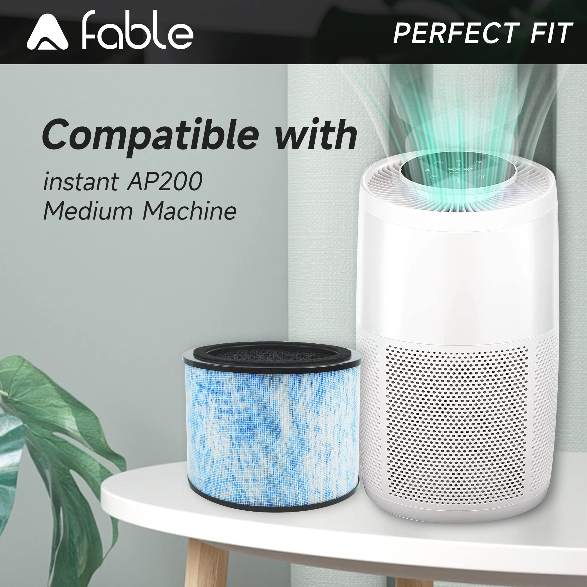 2 Pack Ap200 3 In 1 H13 True Hepa Replacement Filters Compatible With Instant Ap200, Pre Filter & H13 Grade True Hepa Filter & H