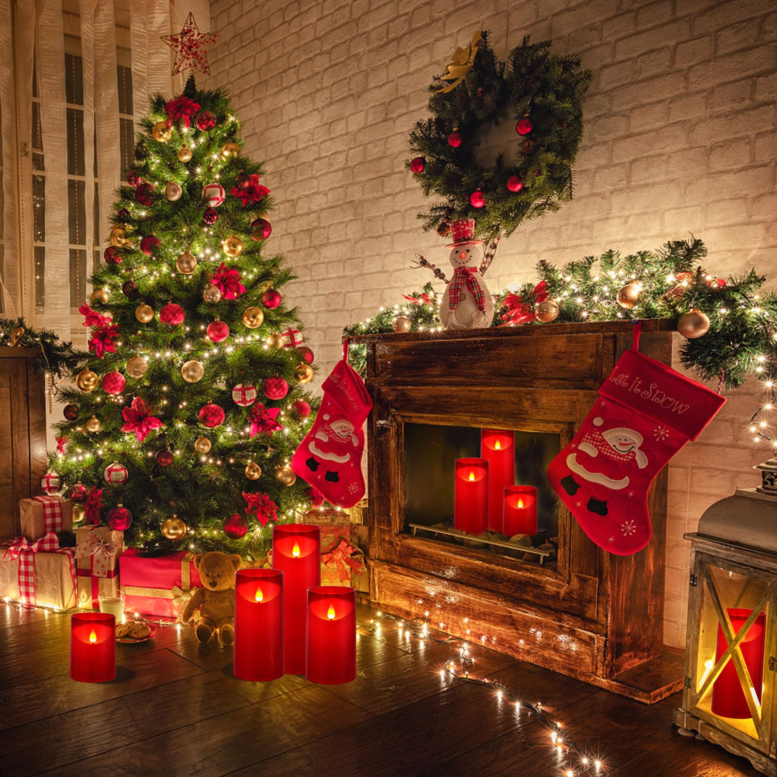 Nurada Flameless Candles, Acrylic Led Pillar Candles Battery Operated With Remote And Timer For Romantic Ambiance And Home Table