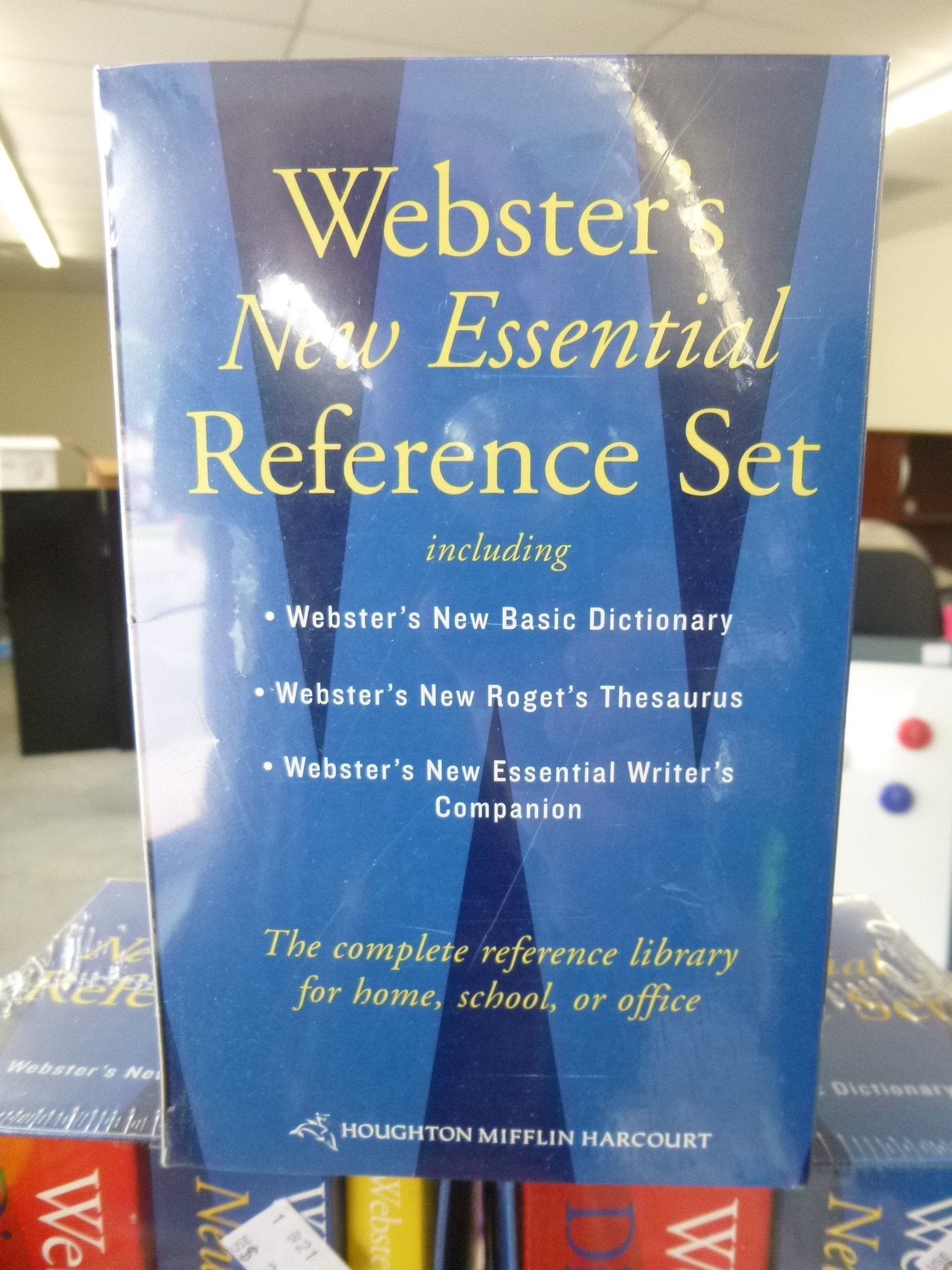 Houghton Mifflin 1020842 Webster Feets New Essential Reference Three Book Desk Set, Paperback (Hou1020842)