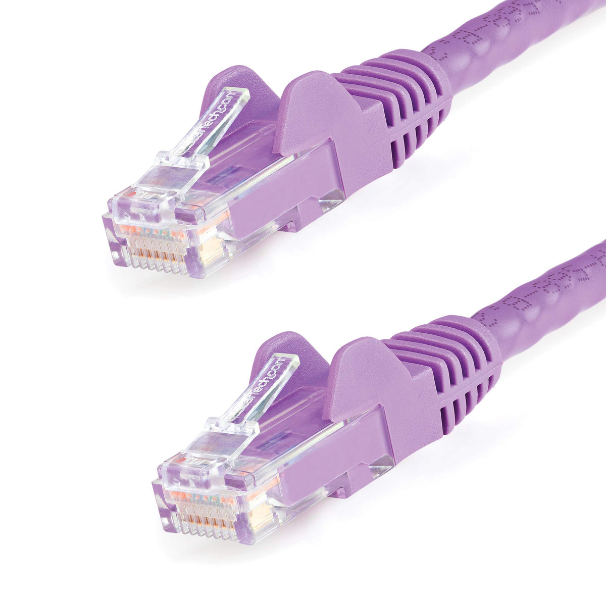 StarTech.com 12ft CAT6 Ethernet Cable   Purple CAT 6 Gigabit Ethernet Wire  650MHz 100W PoE RJ45 UTP Network/Patch Cord Snagless w/Strain Relief Fluke Tested/Wiring is UL Certified/TIA (N6PATCH12PL)