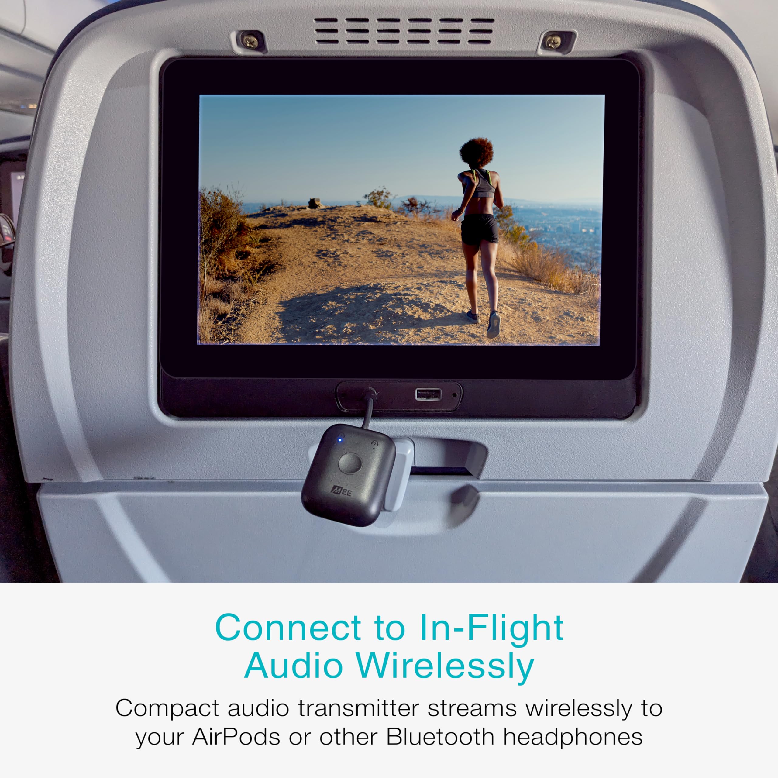 Mee Audio Connect Air In Flight Bluetooth Wireless Audio Transmitter Adapter For Up To 2 Airpods/Other Headphones; Works With Al