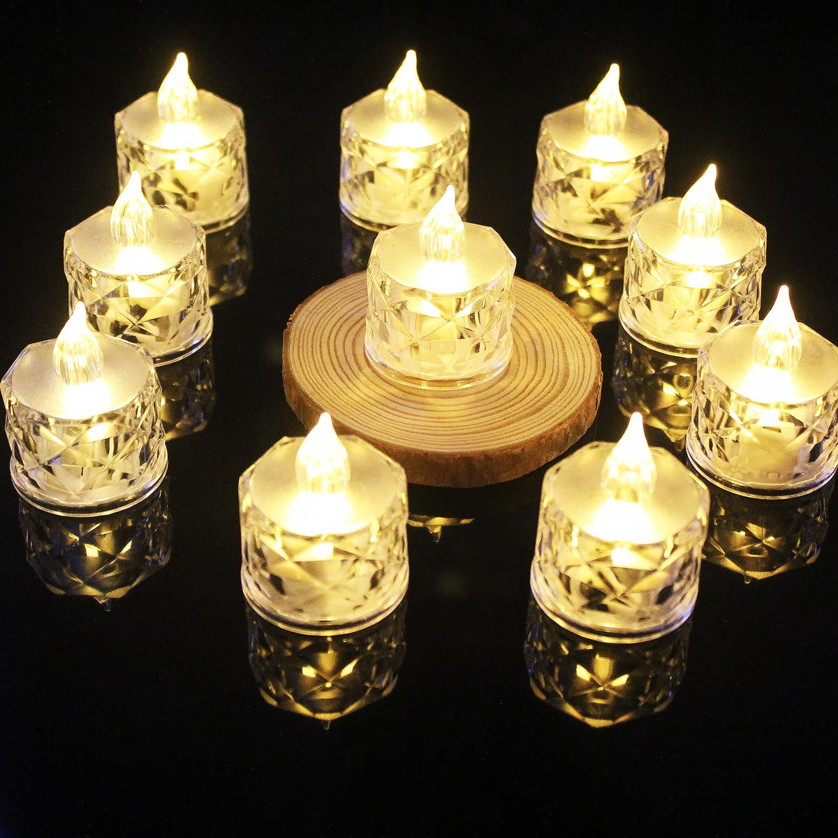Aymxzt 12 Pcs Flameless Led Candle Battery Powered, For Decoration Of Wedding, Desktop, Dining Table, Christmas, Festival Party