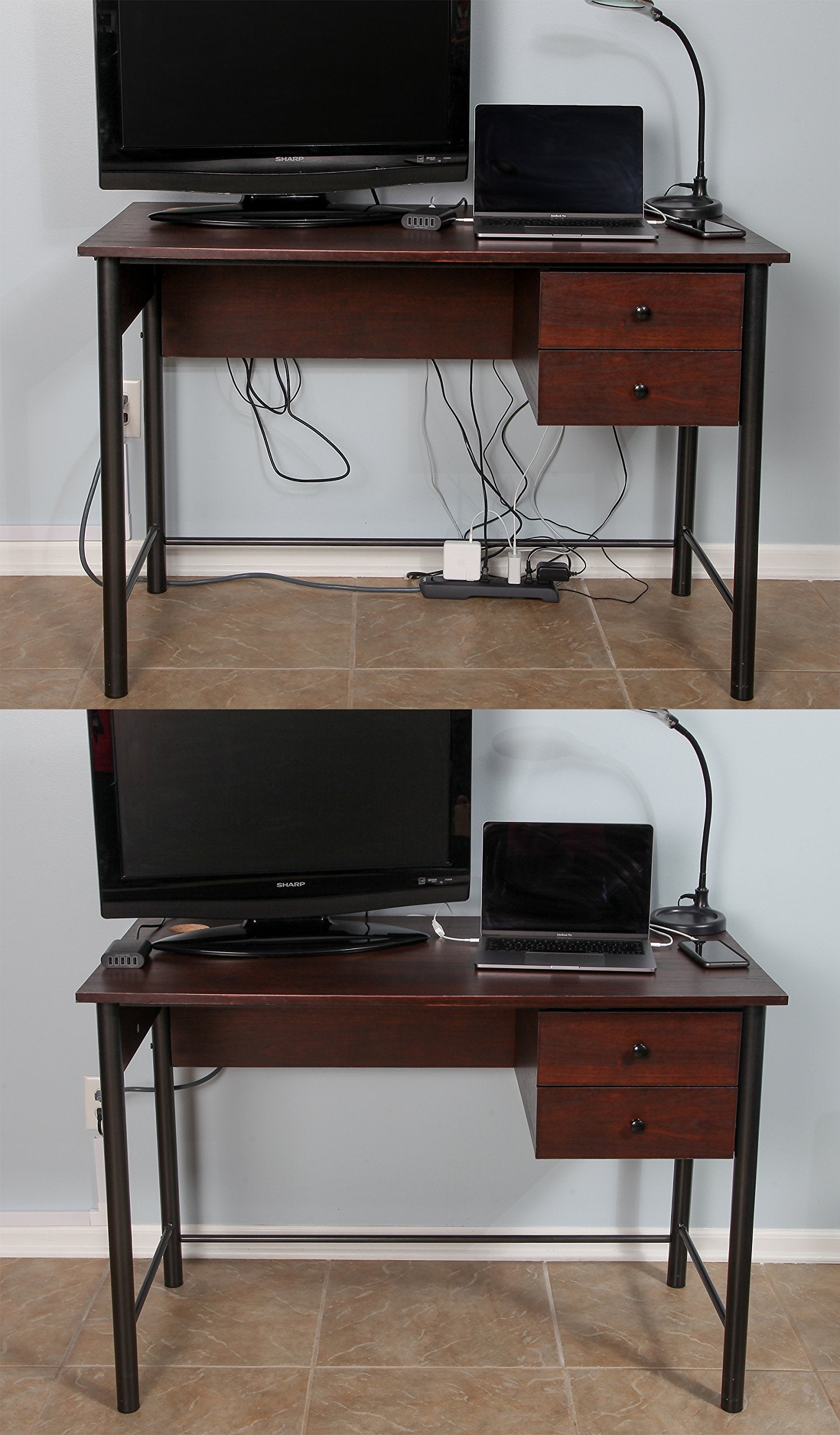 Simple Cord Wire Tray Desk Cable Organizer - 32 Open Slot Raceway To Hold Cables, Cords, Or Wires On Desks - Office Cable Manage