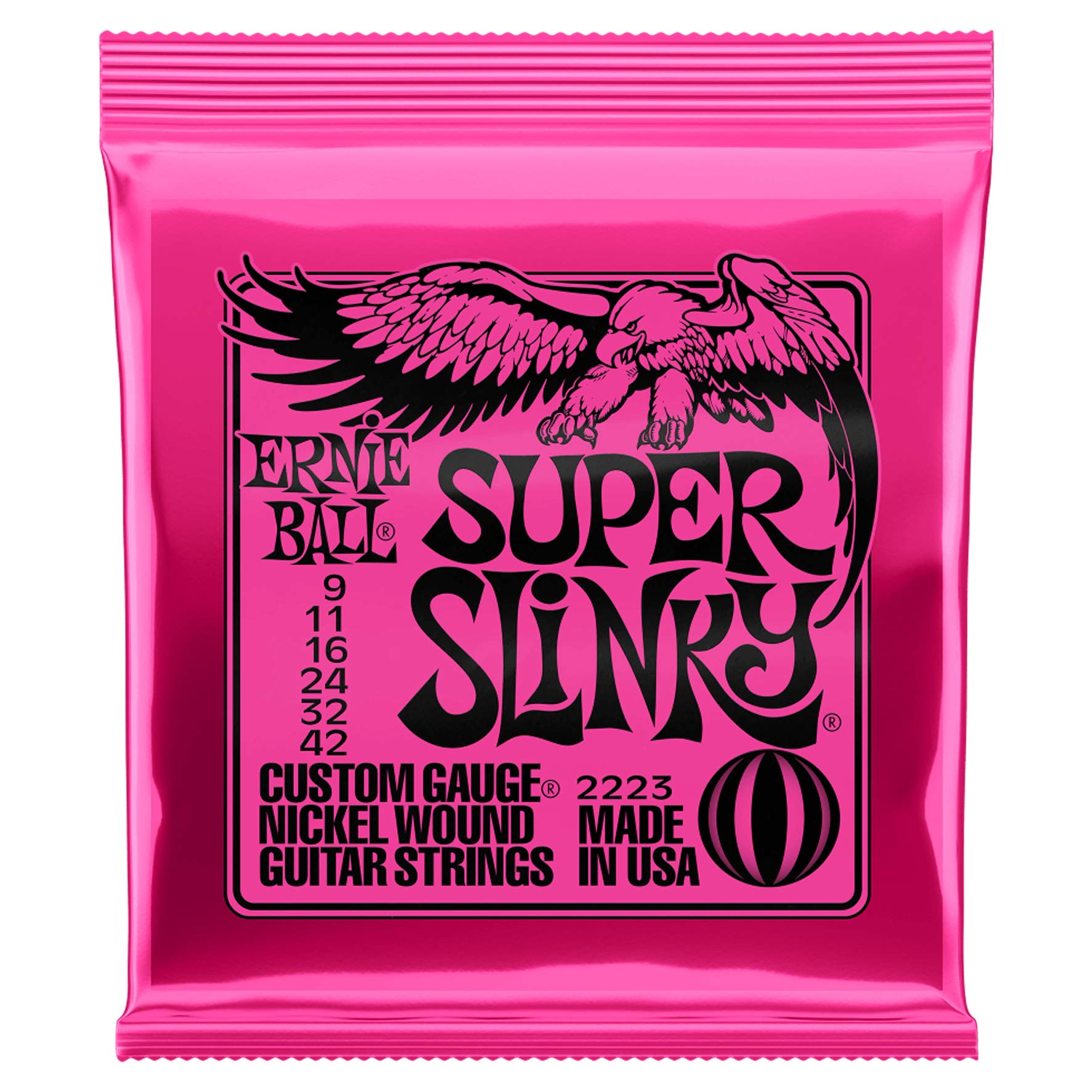Ernie Ball 2223 Nickel Super Slinky Guitar Strings   Buy 10, Get 2 Free