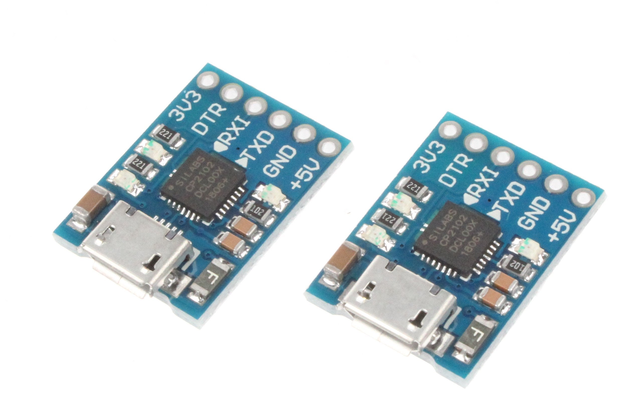 NOYITO CP2102 Micro USB to TTL Serial Module UART 6 Pin Serial Converter STC Downloader (Pack of 2)