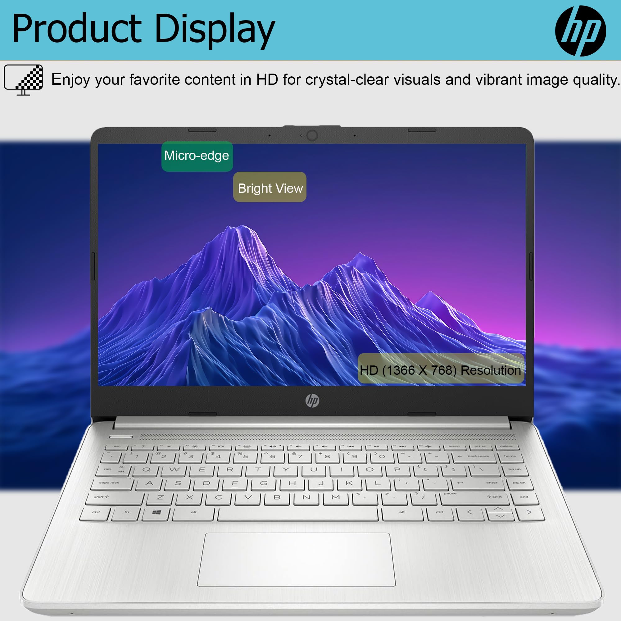 Hp Ultralight 14 Inch Laptop With Intel 4 Core Processor, Microsoft 365 And Wireless Earbuds, 16Gb Ram, 128Gb External Drive & 1