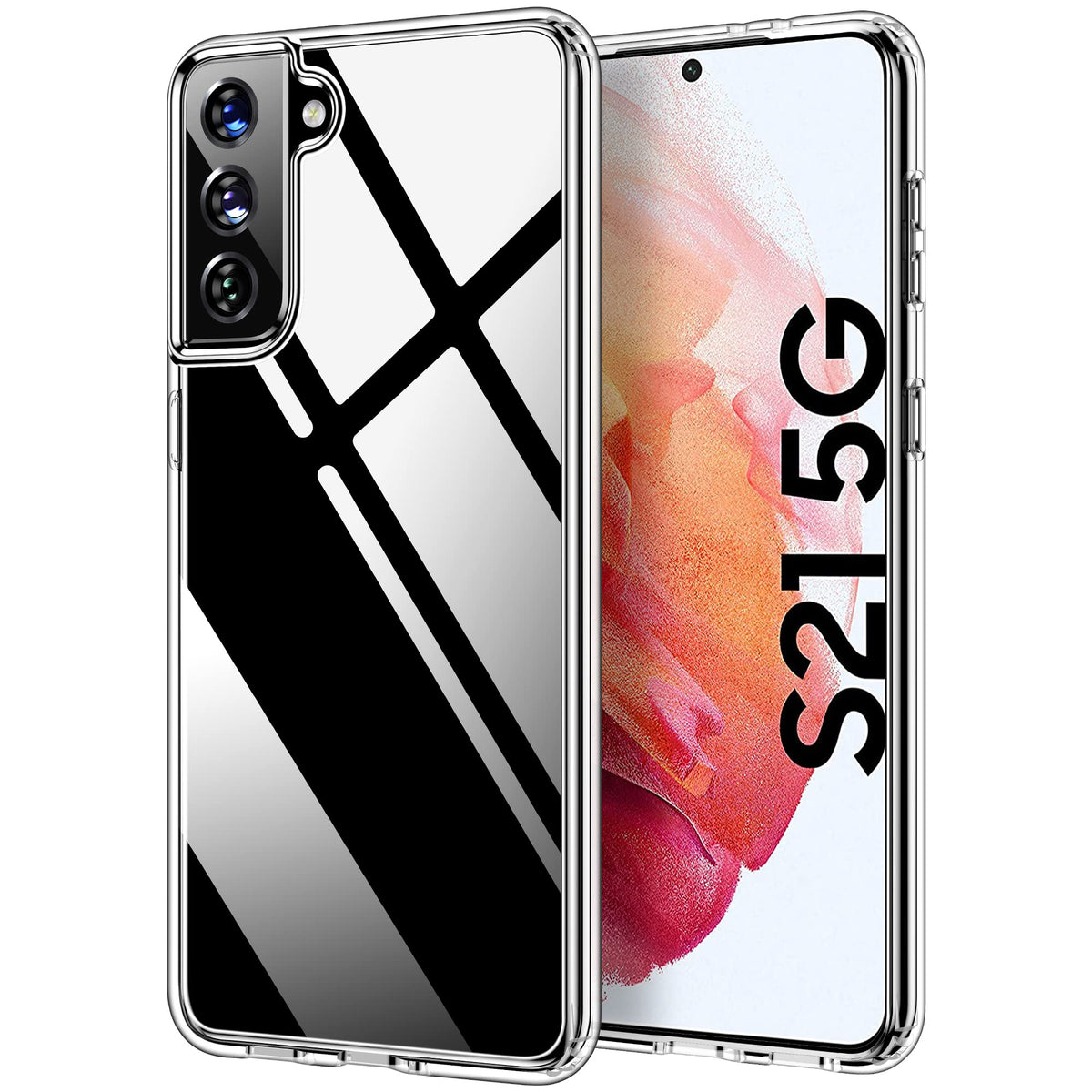 Hoomil Case For Samsung Galaxy S21 5G, Non Yellowing Shockproof Bumper Cover   Crystal Clear