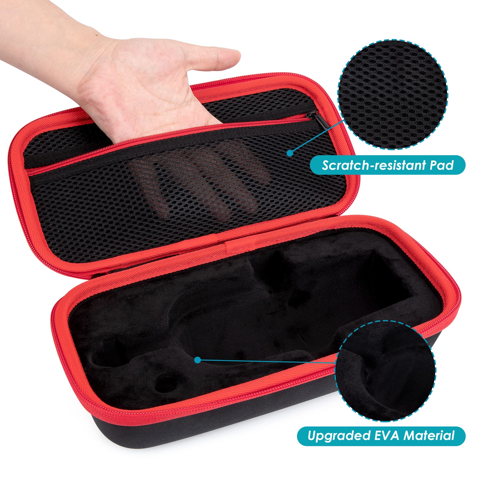 YOUSHARES MV7 Microphone Case Bag with Mic Cover Foam   Mic Case Hard Carring Case with Windshield Compatible with Shure MV7 USB Condenser Microphone