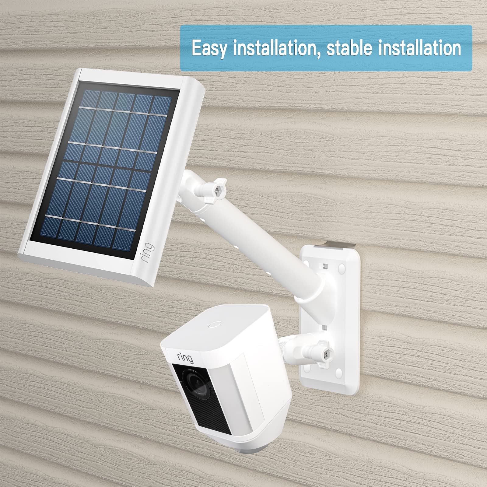 Holaca 2 In 1 Vinyl Siding Clips For Ring Solar Panel Spotlight Cam Battery And Stick Up Cam Battery, Hanger Hooks Siding Mount