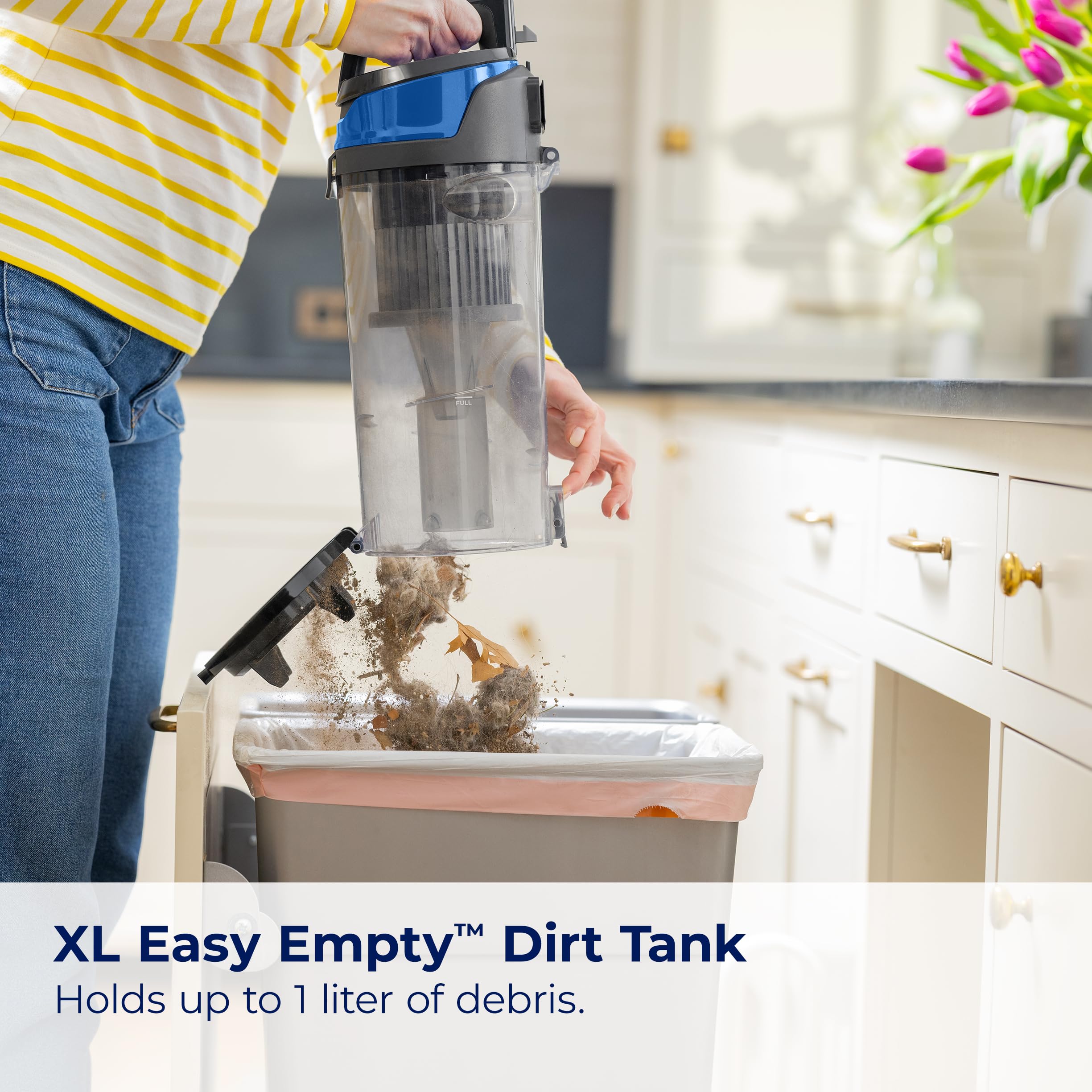 Bissell Cleanview Swivel Vacuum With Triple Action Brush Roll, Swivel Steering, Extension Wand, Easy Empty Dirt Tank, Multi Cycl