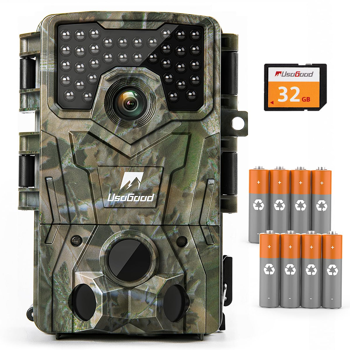 Usogood Trail Camera 36Mp 2K 30Fps Game Camera With Night Vision Motion Activated Ip66 Waterproof, 65Ft 120 Wide Angle Detection