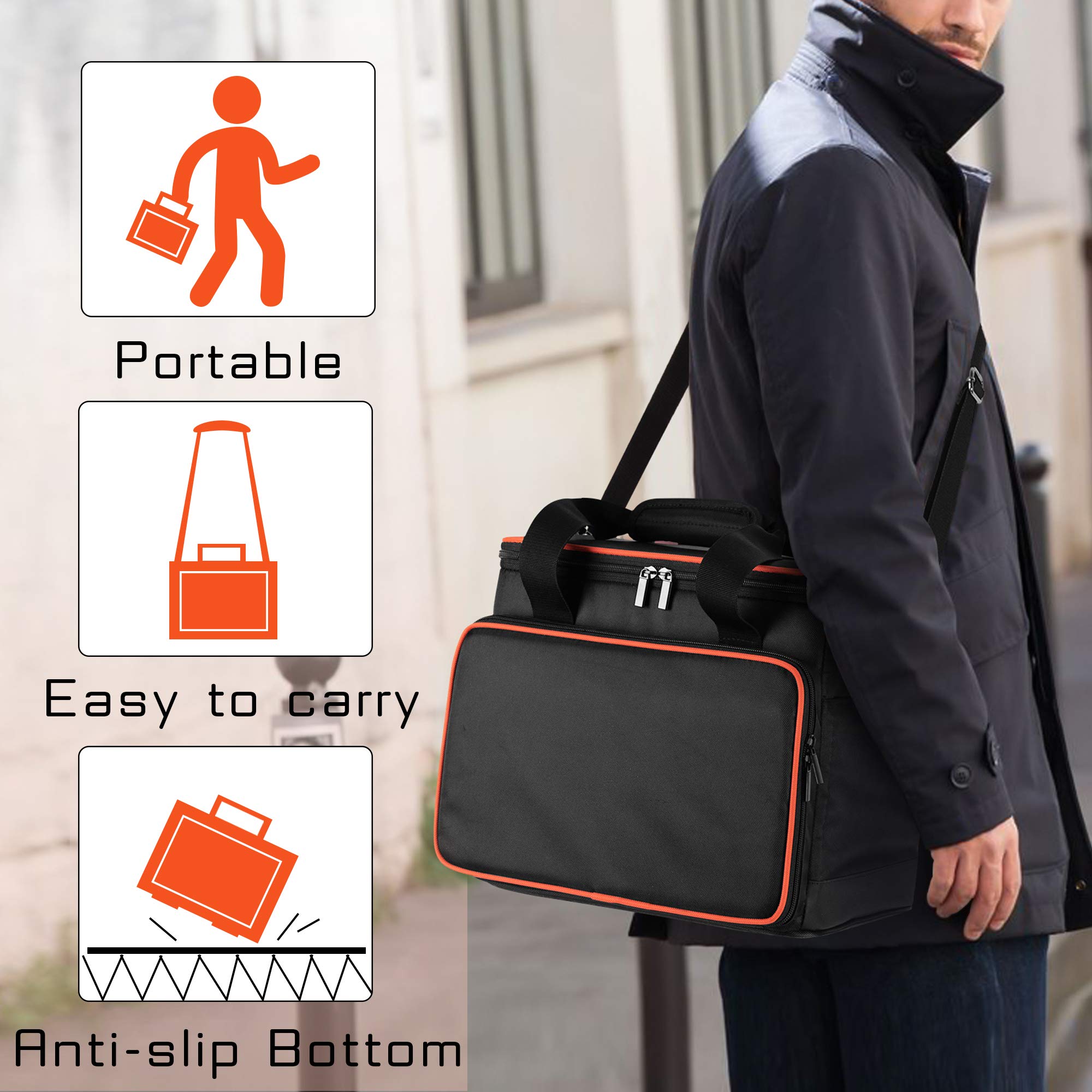 Trunab Travel Carrying Case Compatible With Jackery Explorer 500, Portable Power Station Storage Case With Waterproof Bottom And