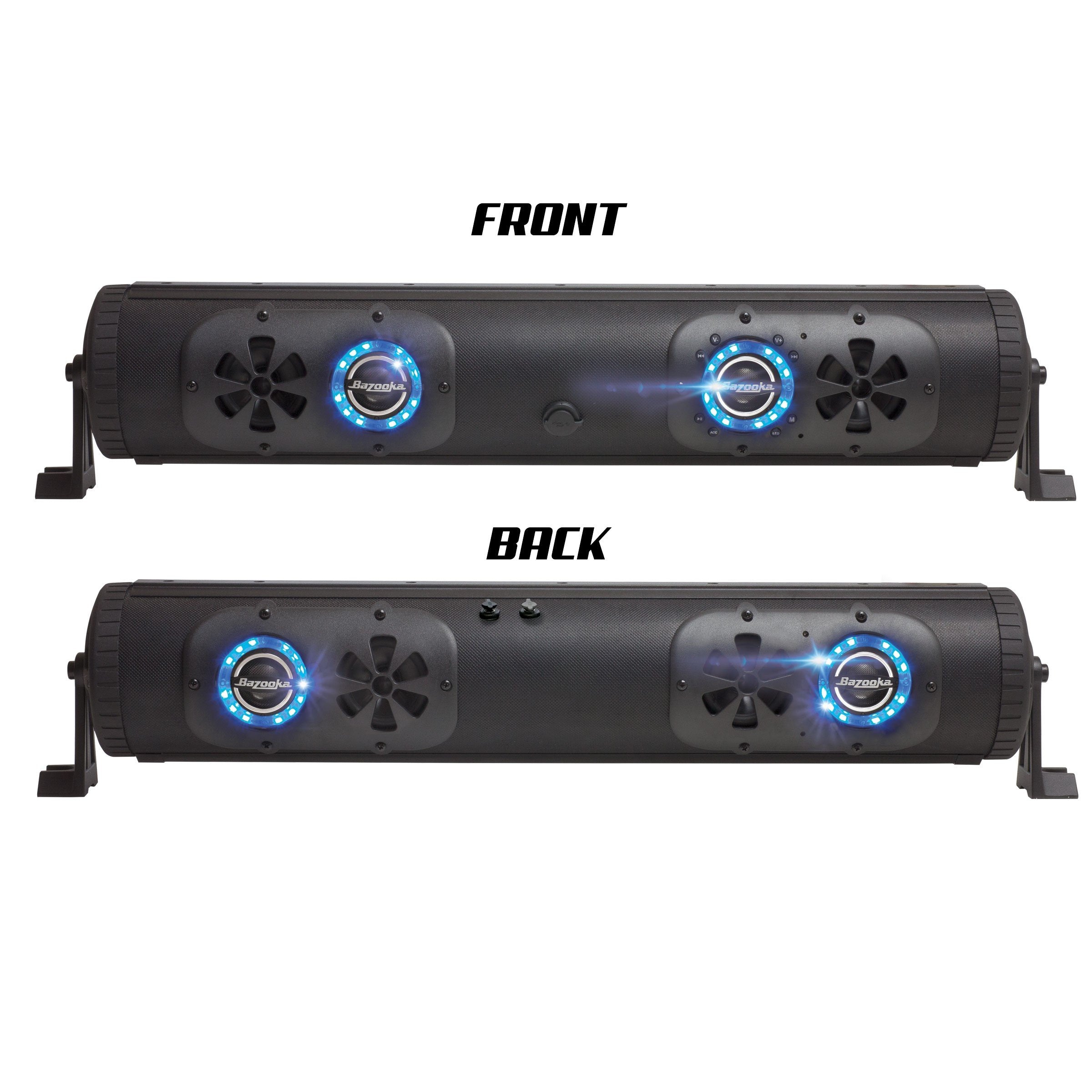 Bazooka 24 inch | Double Sided G3 Bluetooth Party Bar | 450W | LED Lights | Party Button Music-Sharing | 10 Marine Grade Speaker