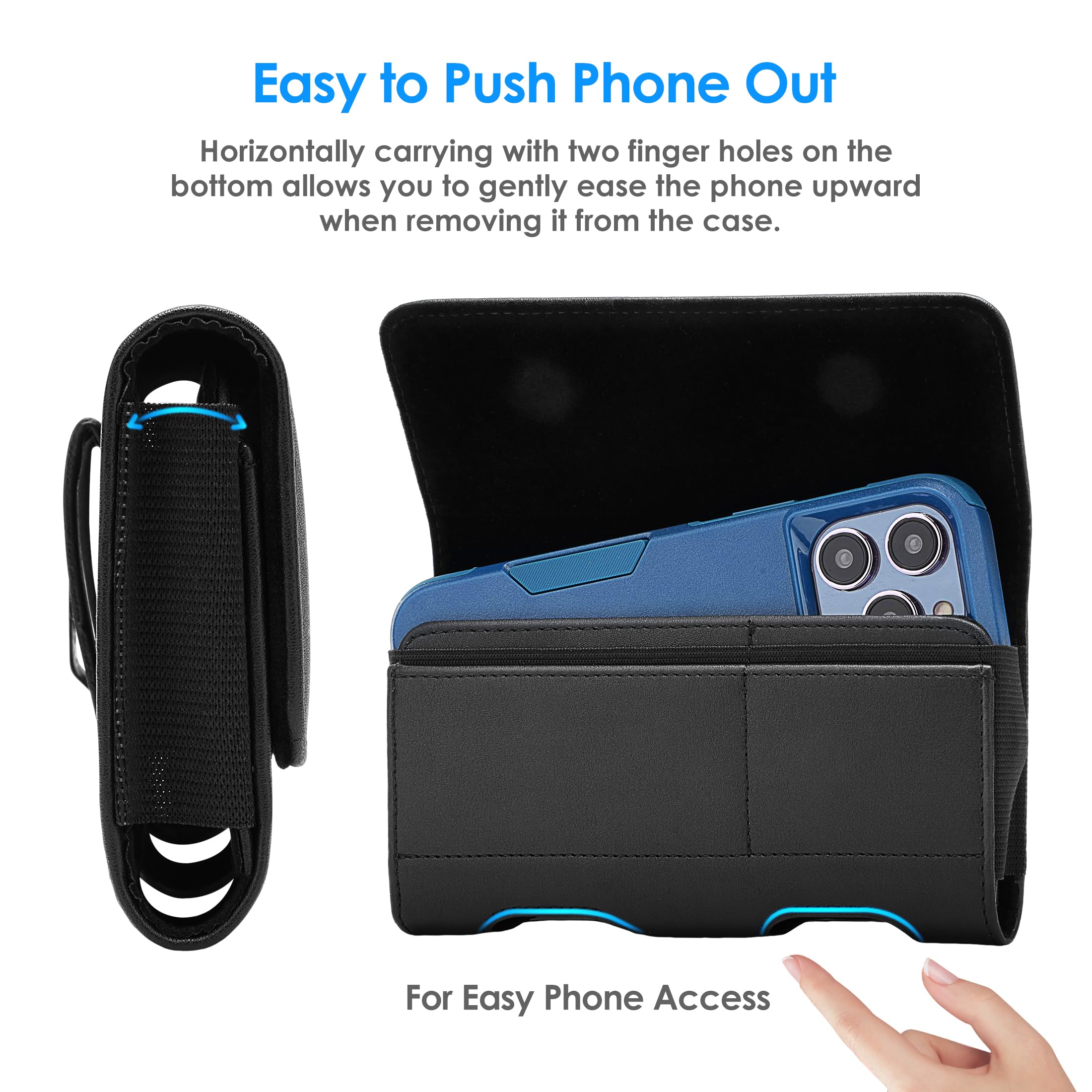 Mopaclle Phone Holster For Iphone 16 Pro Max,15 Pro Max 15 Plus, 14 Pro Max 13 Pro Max, 12 Pro Max 11 Pro Max, 8 Plus, Premium C