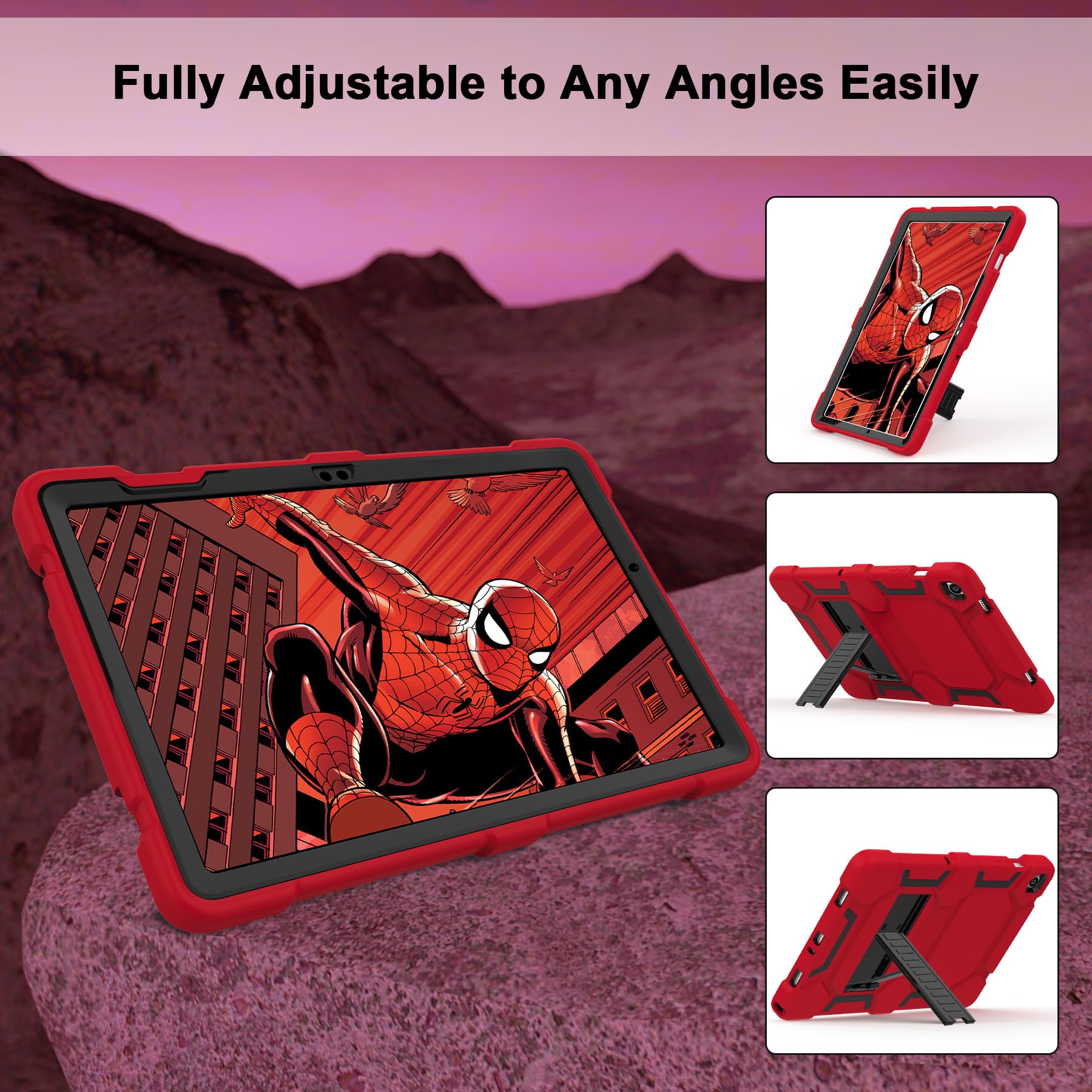 Ccmao Case For Samsung Galaxy Tab A9+/A9 Plus Case 11 Inch 2023 Model (Sm X210/X216/X218), Heavy Duty Shockproof Hybrid Three La