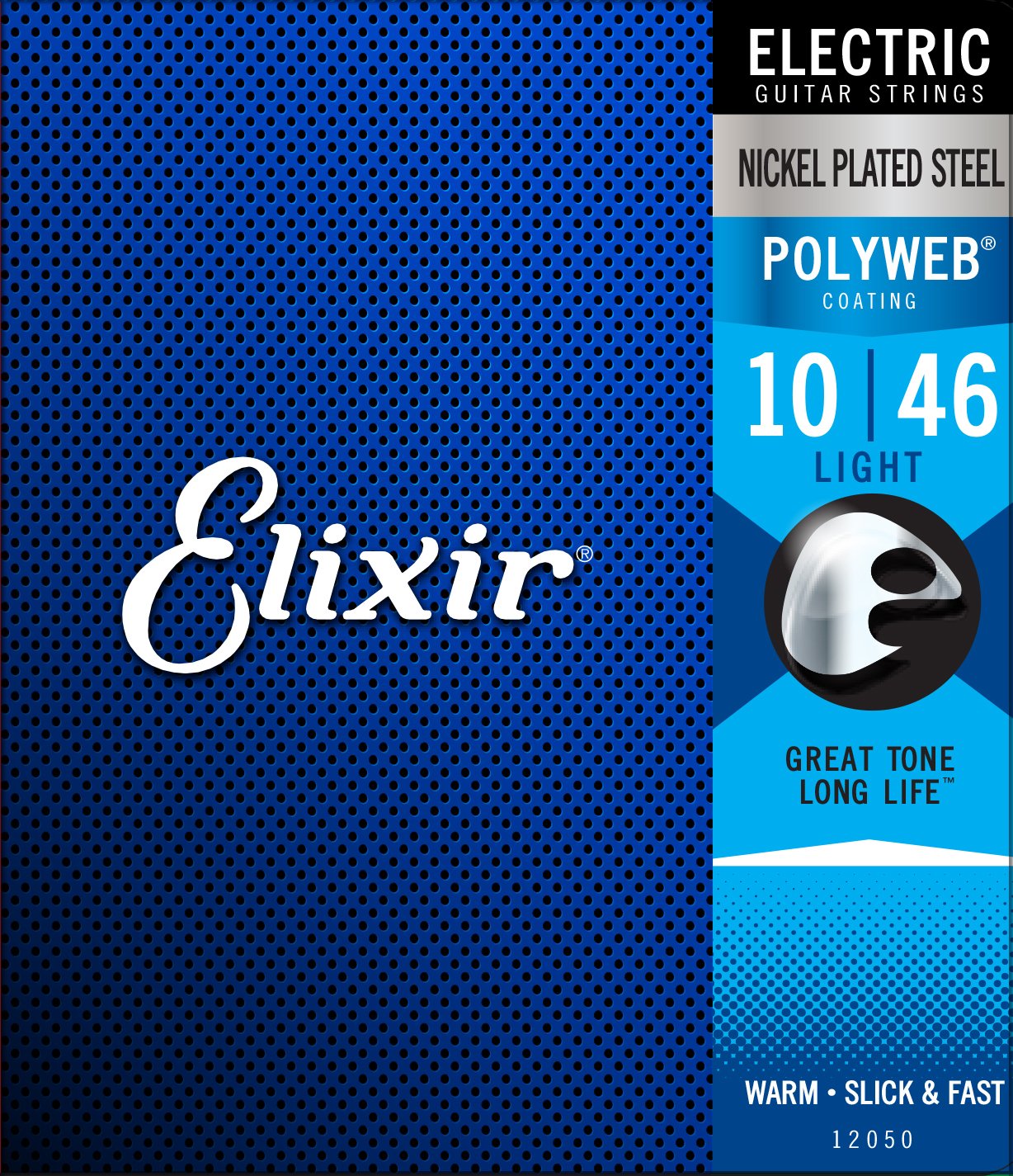 Elixir Strings, Electric Guitar Strings, Nickel Plated Steel With Polyweb Coating, Longest Lasting Warm Tone With Comfortable Fe