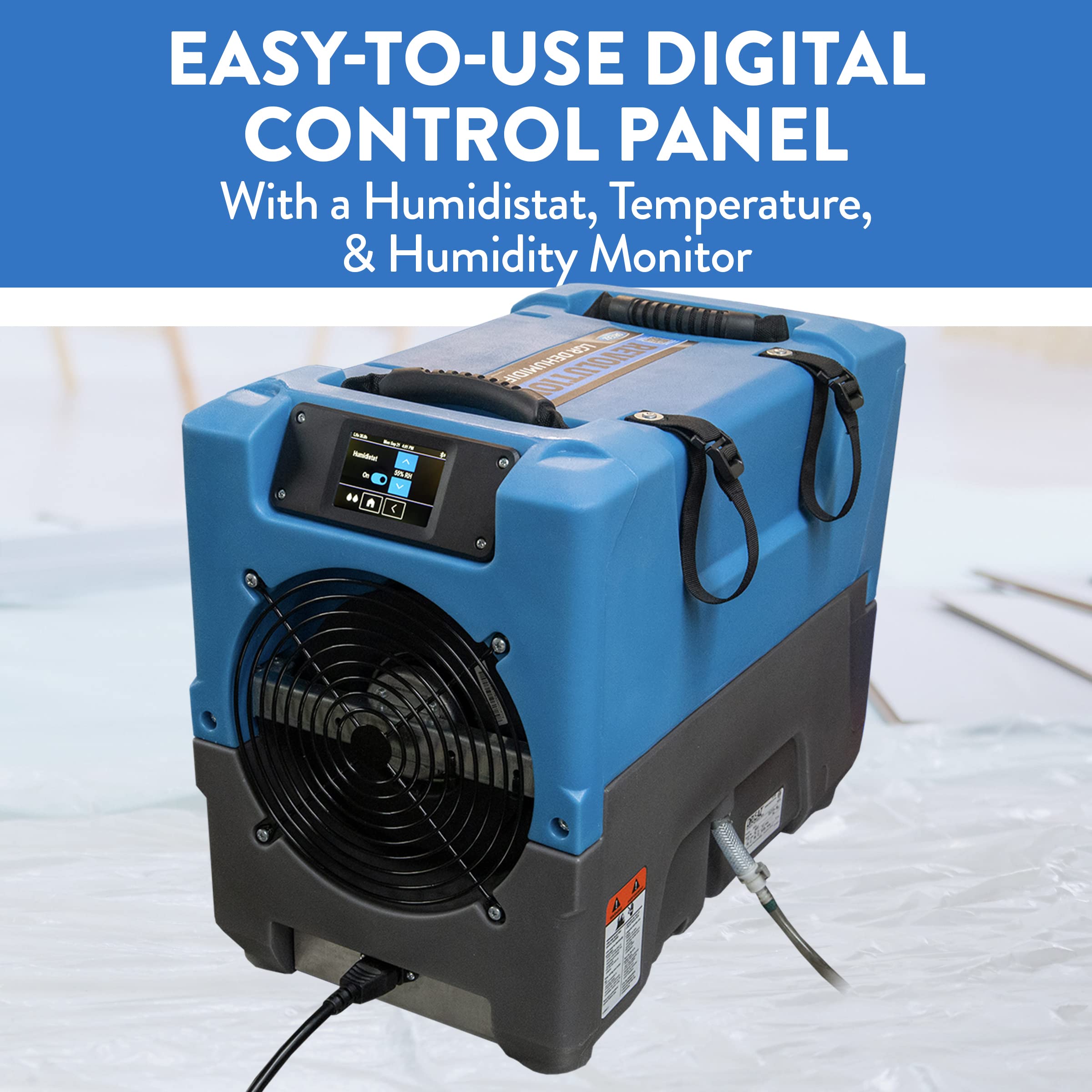 Dri Eaz Revolution Lgr Commercial Dehumidifier With Pump, 17 Gallon, Industrial, Compact Dehumidifier