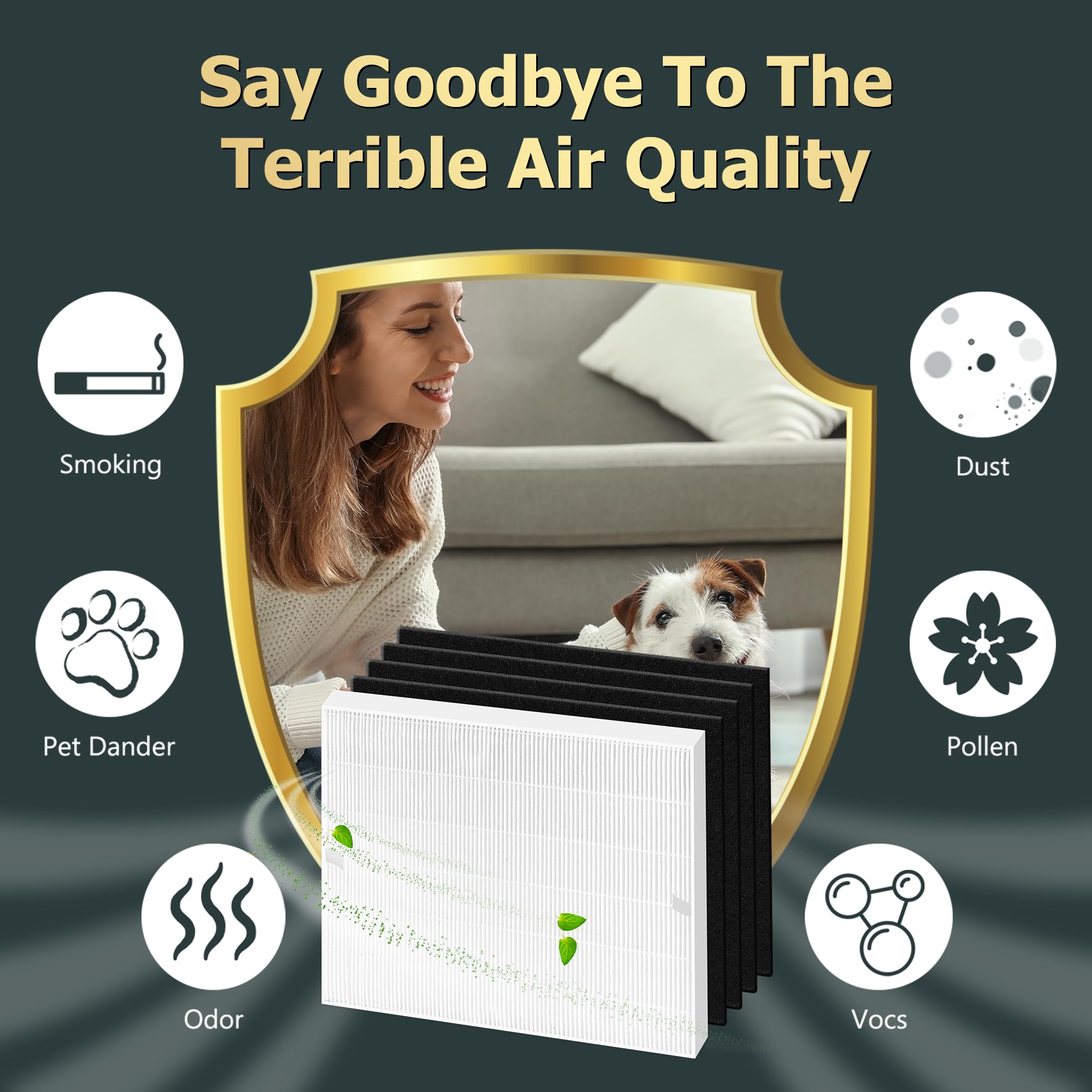 Improvedhand Ap 1512Hh Replacement Filter For Coway Airmega 200M Series Ap 1512Hh Ap 1518R Ap 1519P, 2 Pack H13 True High Effici