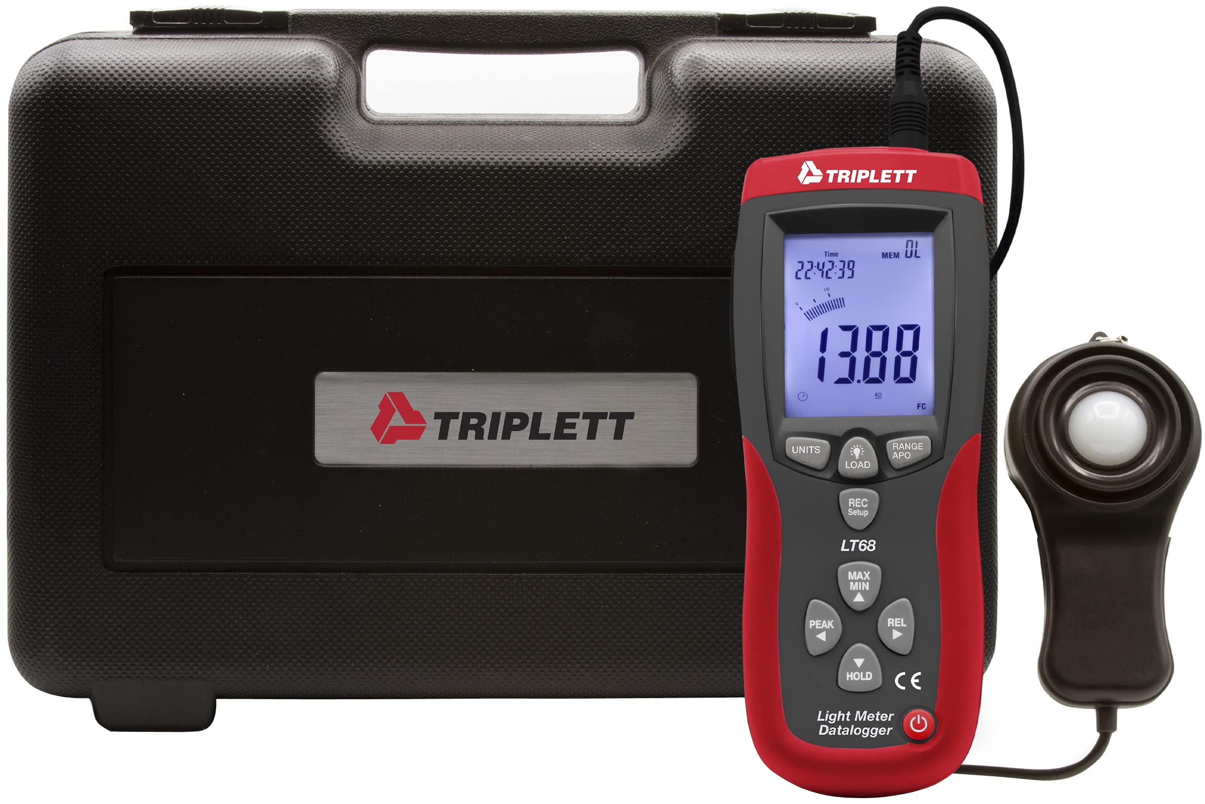 Triplett Lt68 Light Meter/Datalogger Up To 400,000 Lux / 40,000 Fc