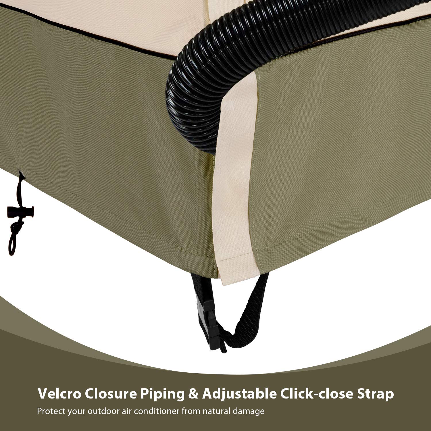 Cosfly Air Conditioner Cover For Outside Units Durable Ac Cover Water Resistant Fabric Windproof Design  Square Fits Up To 24 X