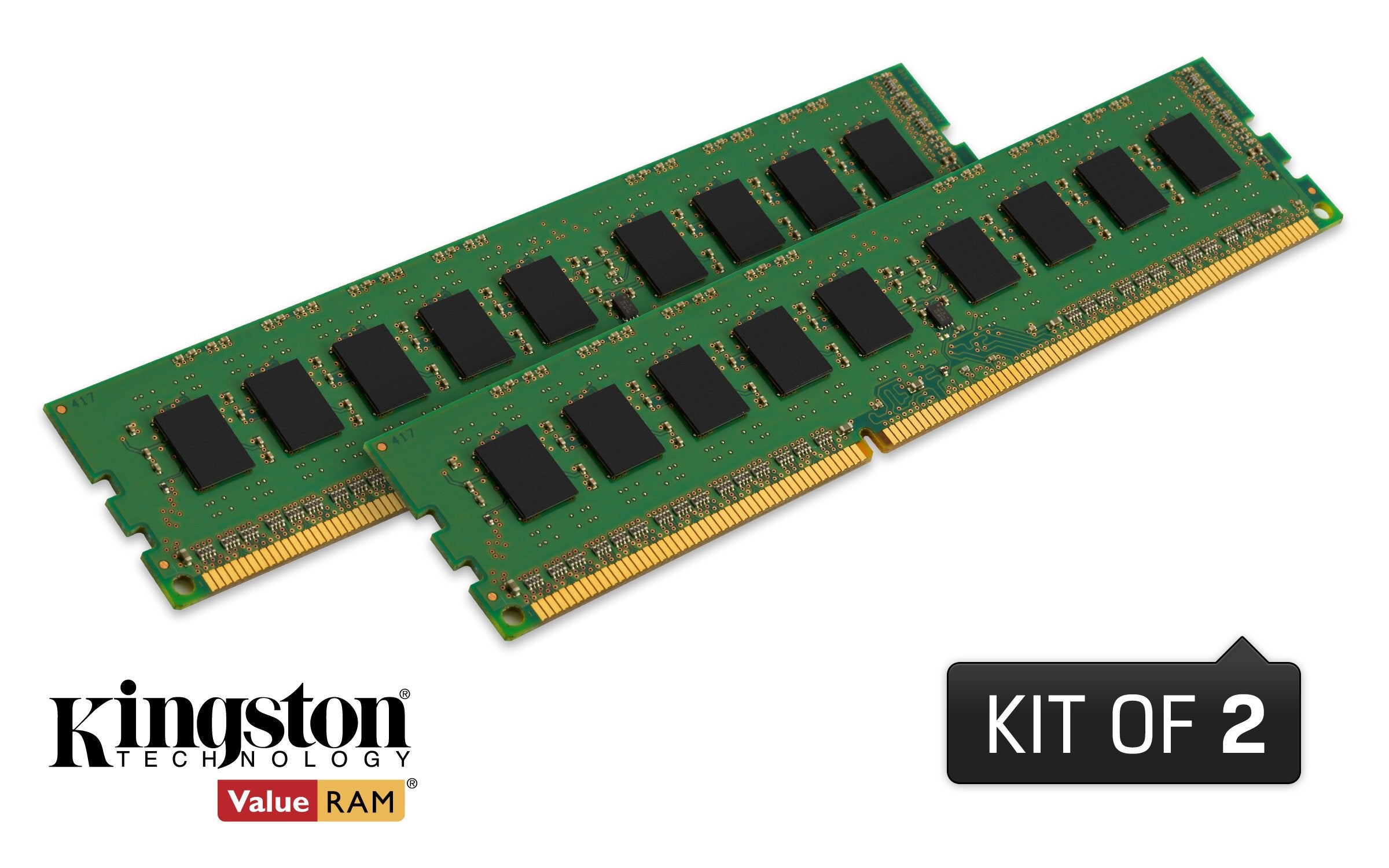 Kingston Technology 16Gb Non Ecc Cl11 Dimm 1600Mhz Ddr3 Ram (Kvr16N11K2/16)   Kit Of 2