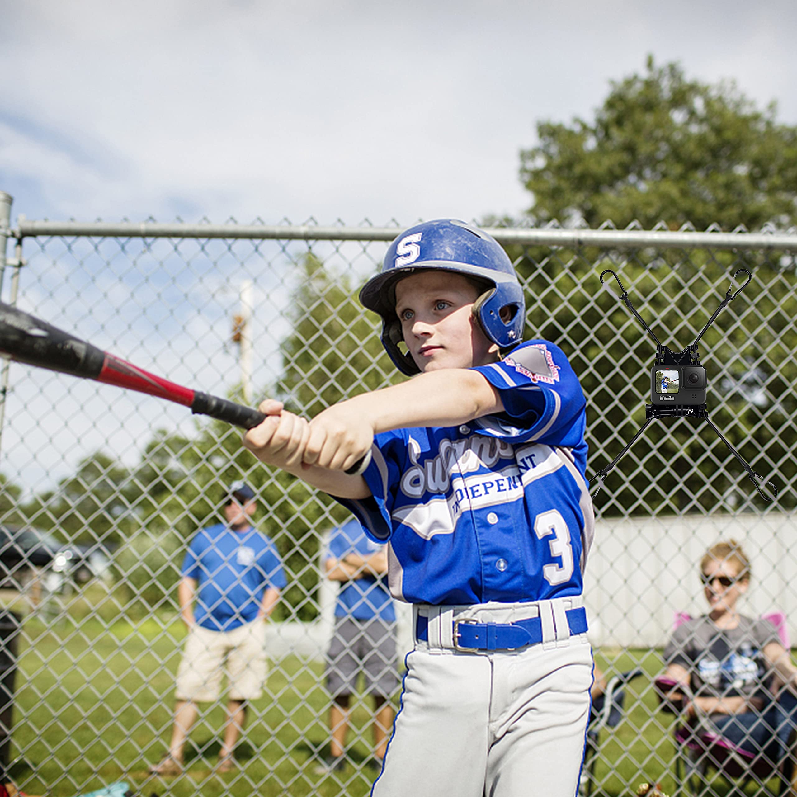 Suptig Net Fence And Tree Pole Mounting Brackets Compatible For Gopro Hero 13 Hero 12 Hero 11 Hero 10 Hero 9 Hero 8 Hero 7 Hero