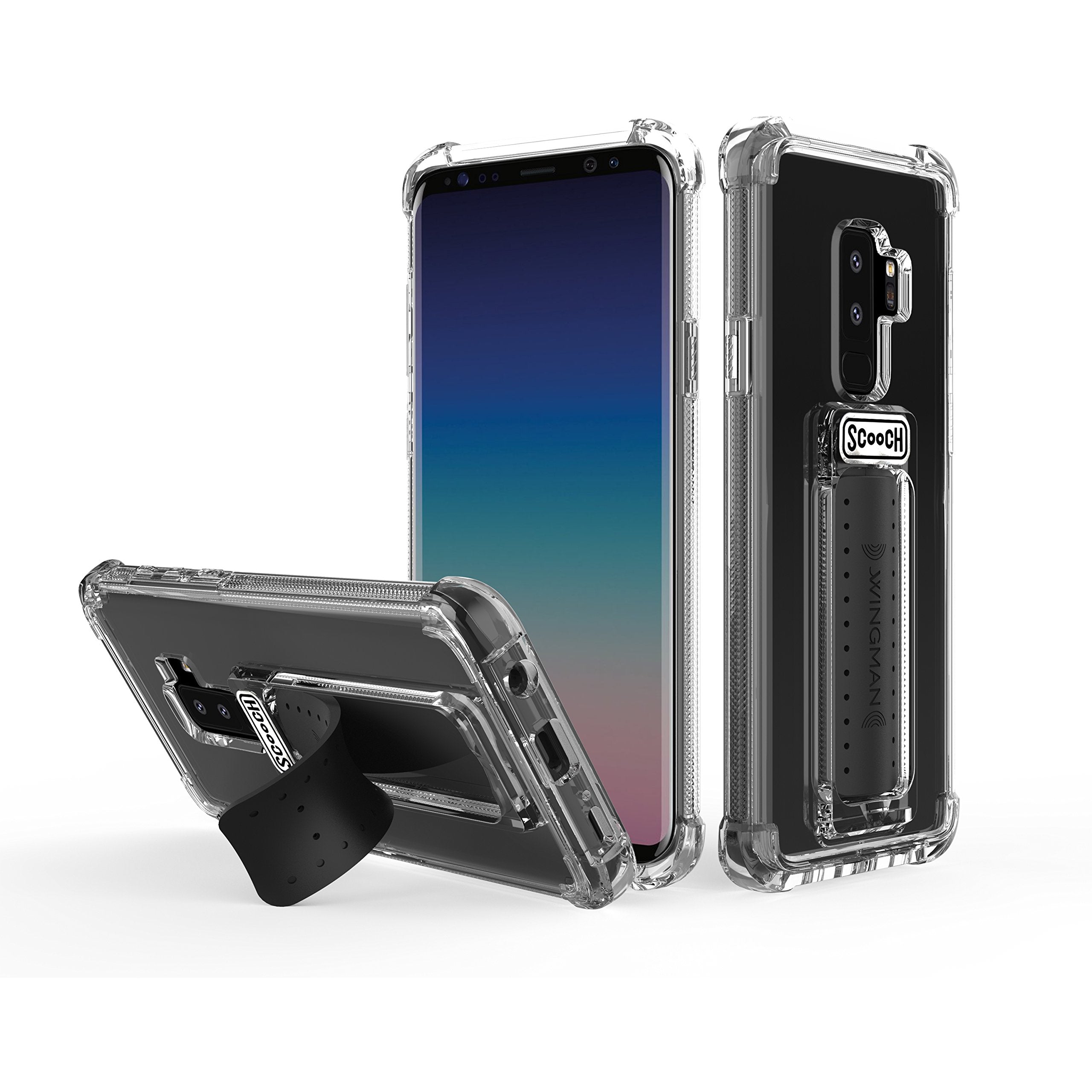 Scooch Wingman  Kickstand Case For Samsung Galaxy S9+ Plus [10 Ft Drop Protection] [Two Way Stand] Shockproof Protective Cover &