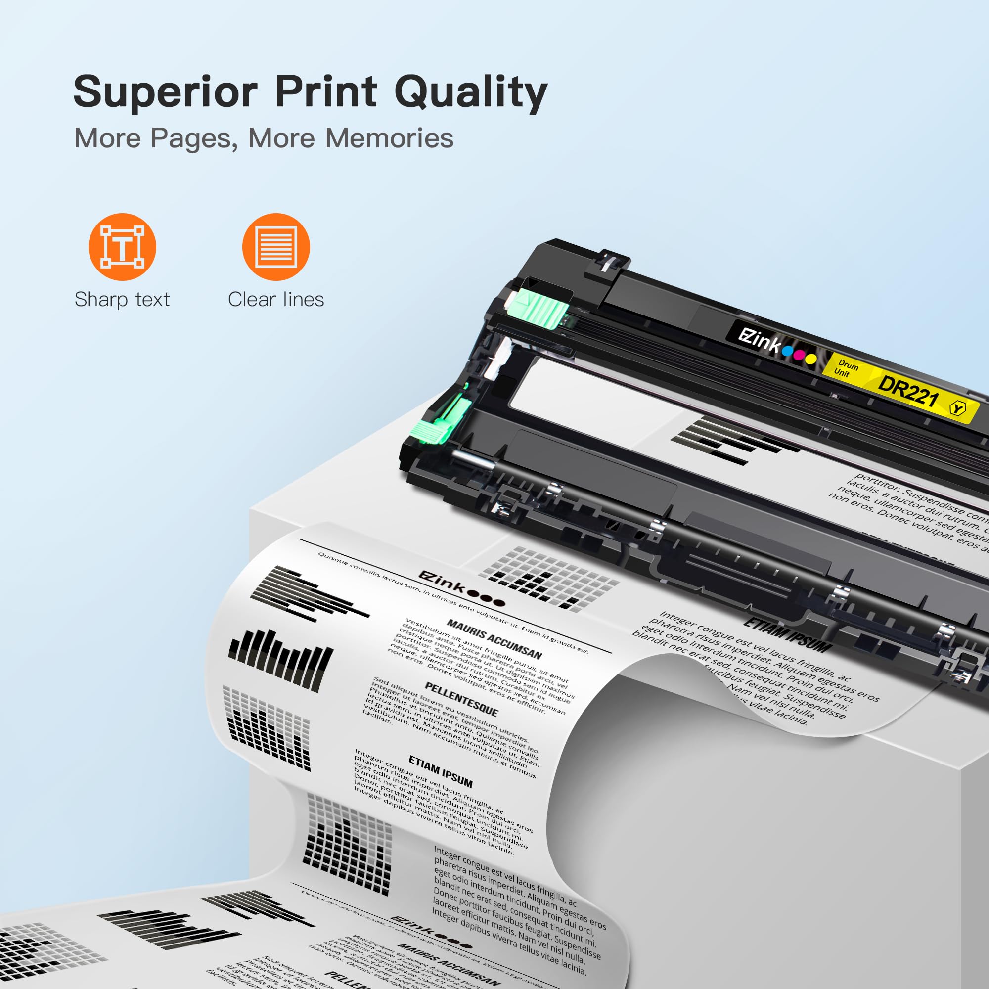 E Z Ink Remanufactured Drum Unit Replacement For Brother Dr221 Dr 221 Dr221Cl To Use With Hl 3140Cw Hl 3170Cdw Mfc 9130Cw Mfc 93