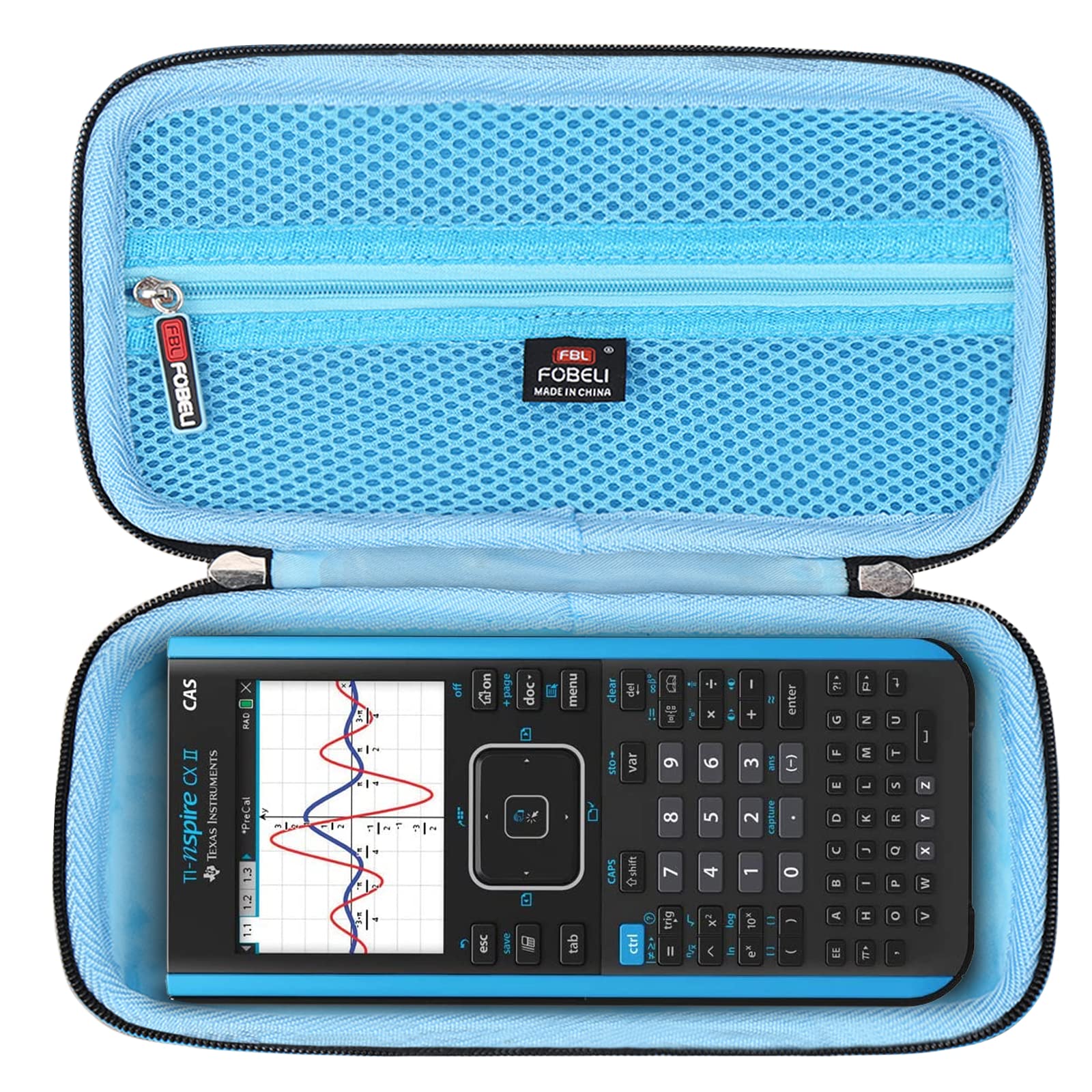 Fblfobeli Carrying Case Compatible With Texas Instruments Ti Nspire Cx Ii Cas Color Graphing Calculator, Waterproof Shockproof P