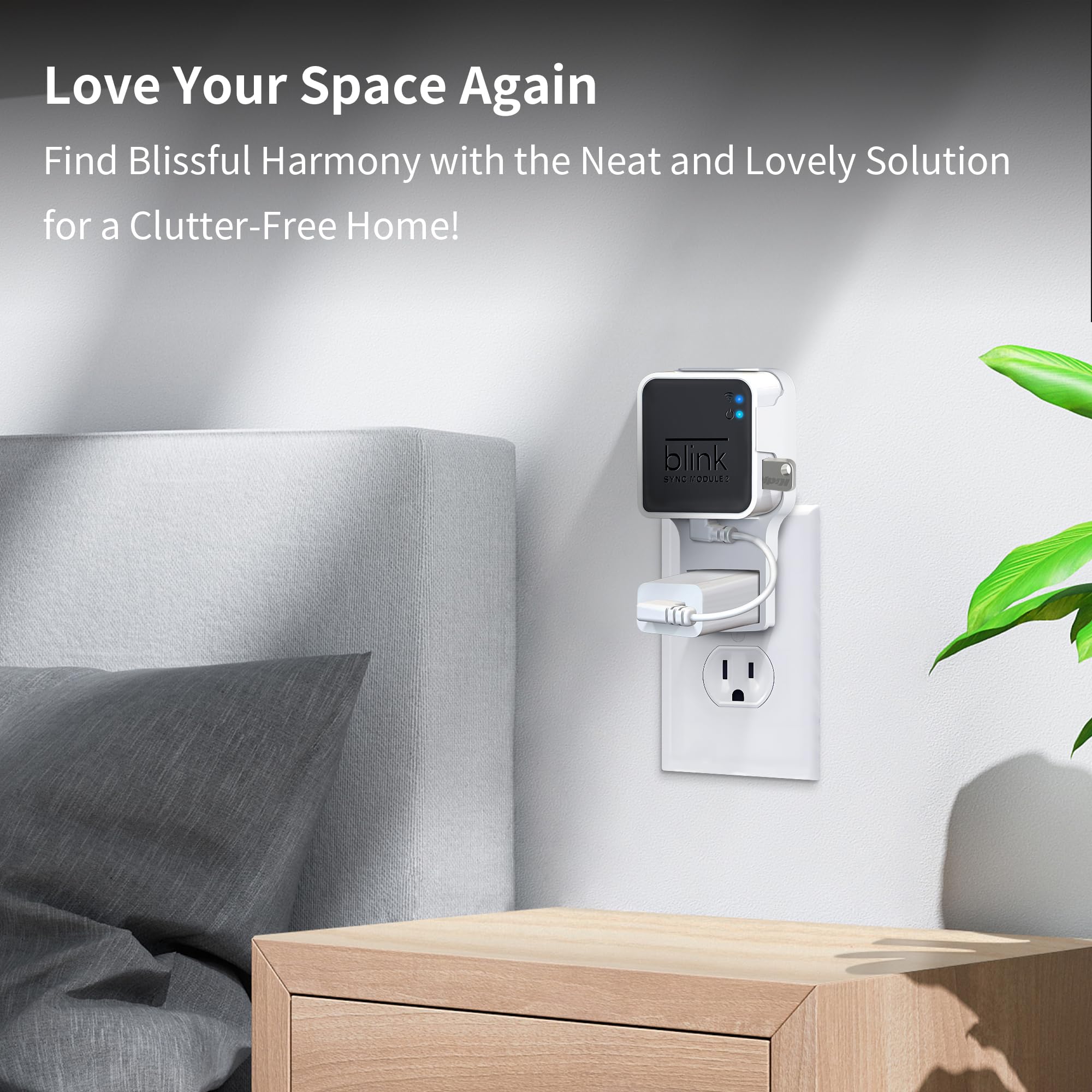 256Gb Usb Flash Drive & Outlet Wall Mount For Blink Sync Module 2 With Short Cable   Save Space   No Messy Wires   Easy Move Mou