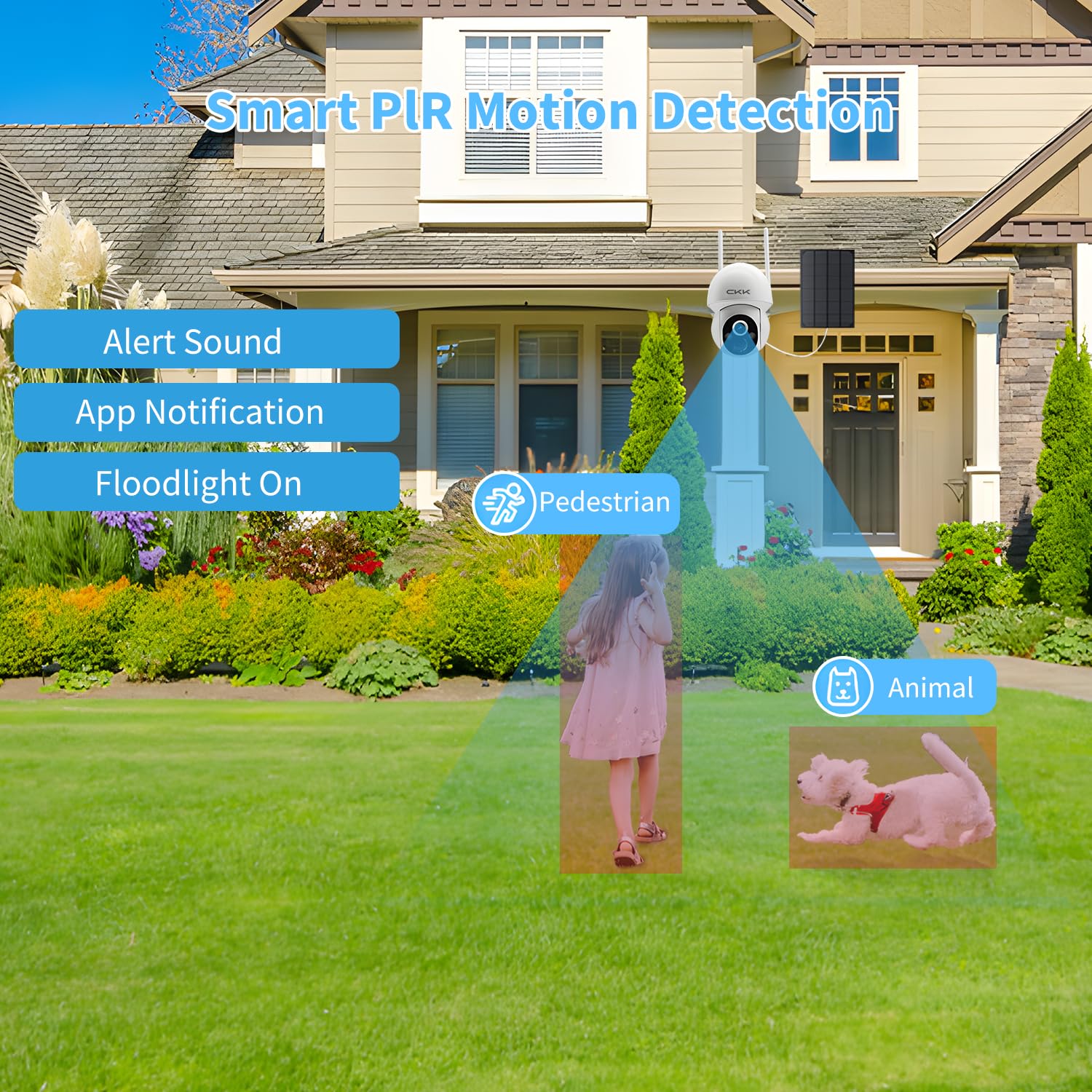 Ckk Wireless Cameras For Home/Outdoor Security, Solar Security Cameras Wireless Outdoor 355Ptz, 4Mp 2.5K Wifi Camera With Spotli