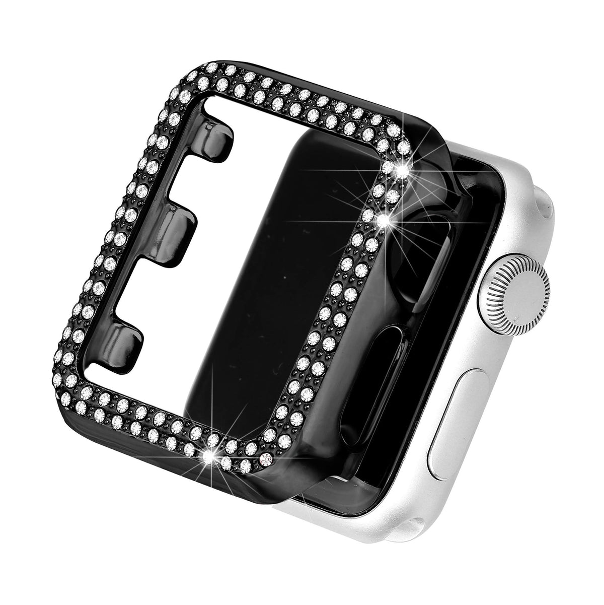 Secbolt Bling Case Compatible With Apple Watch 40Mm, Full Cover Bumper Screen Protector For Iwatch Se Series 6 Series 5 Series 4
