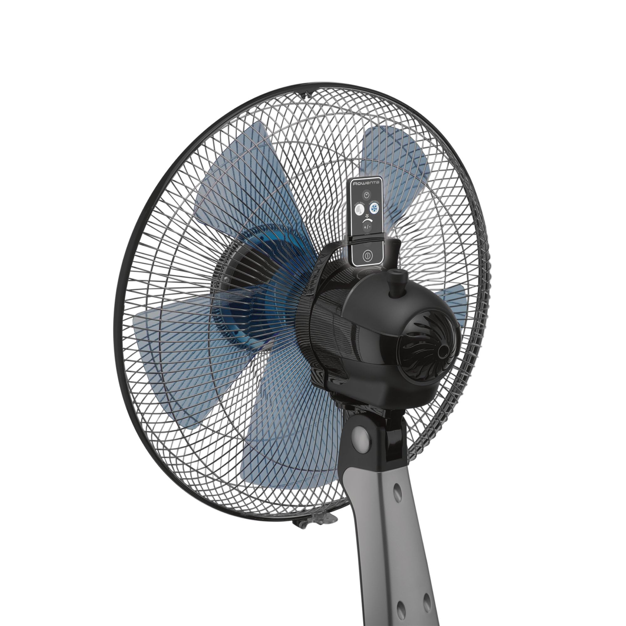 Rowenta, Desk Fan, Turbo Silence Table Fan With Remote, 18 Inches, Ultra Quiet Fan For Bedroom, Oscillating, Portable, 5 Speeds, Black, Indoor, Vu2660