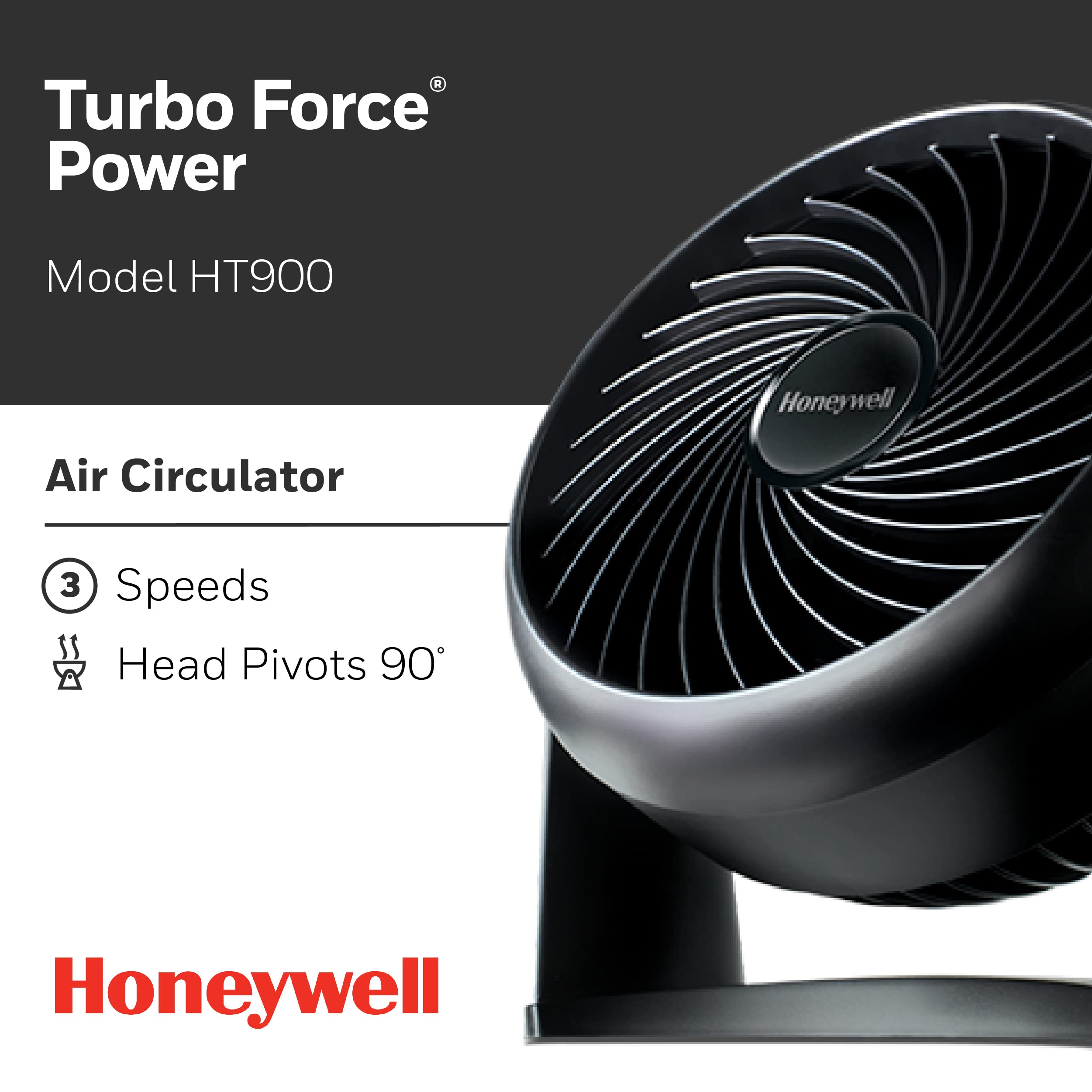 Honeywell Ht 900 Turboforce Air Circulator Fan Black, Small  4 Pack